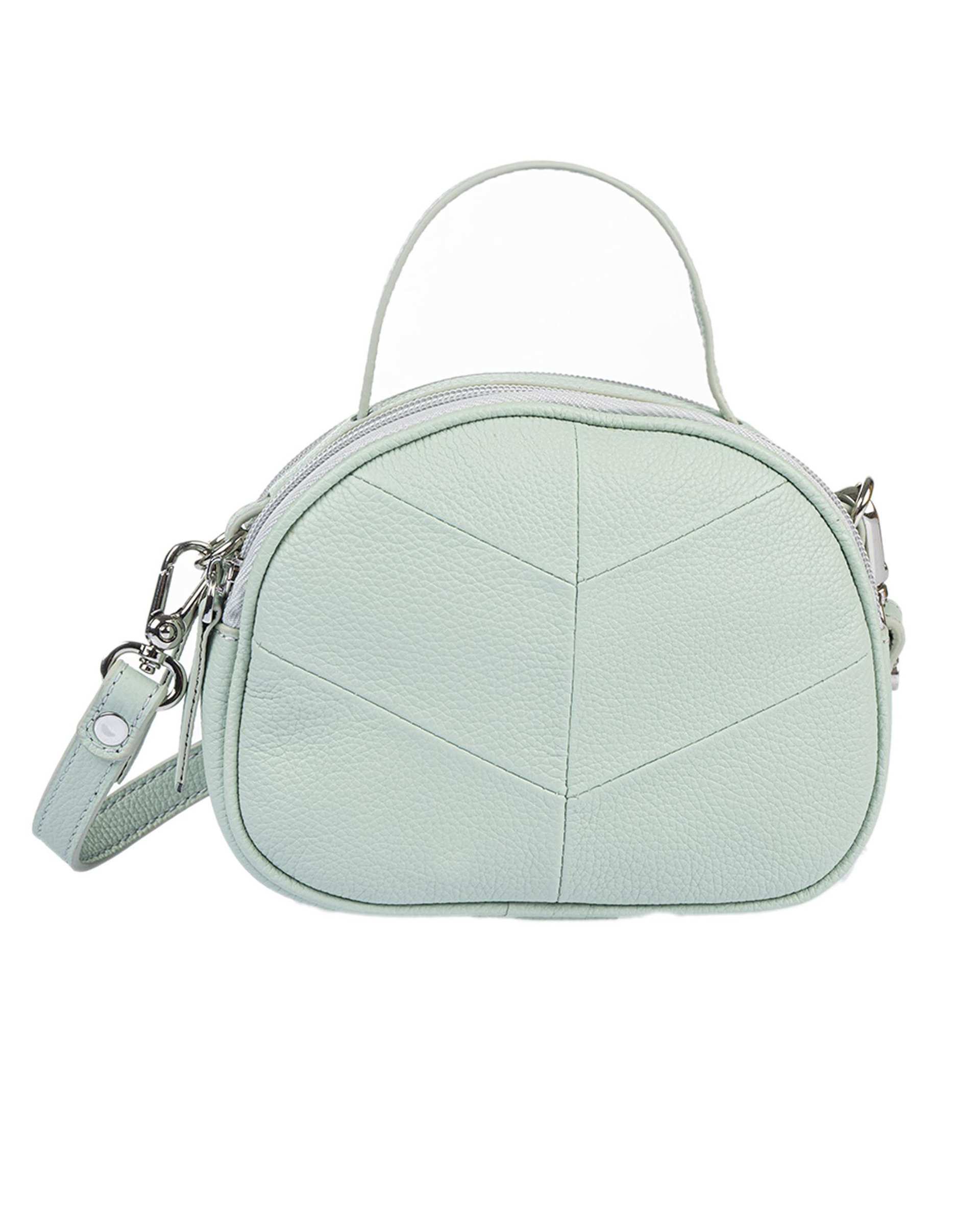 کیف دوشی چرم زنانه سبز ایران طب Iran Teb مدل فمیلی کد 07