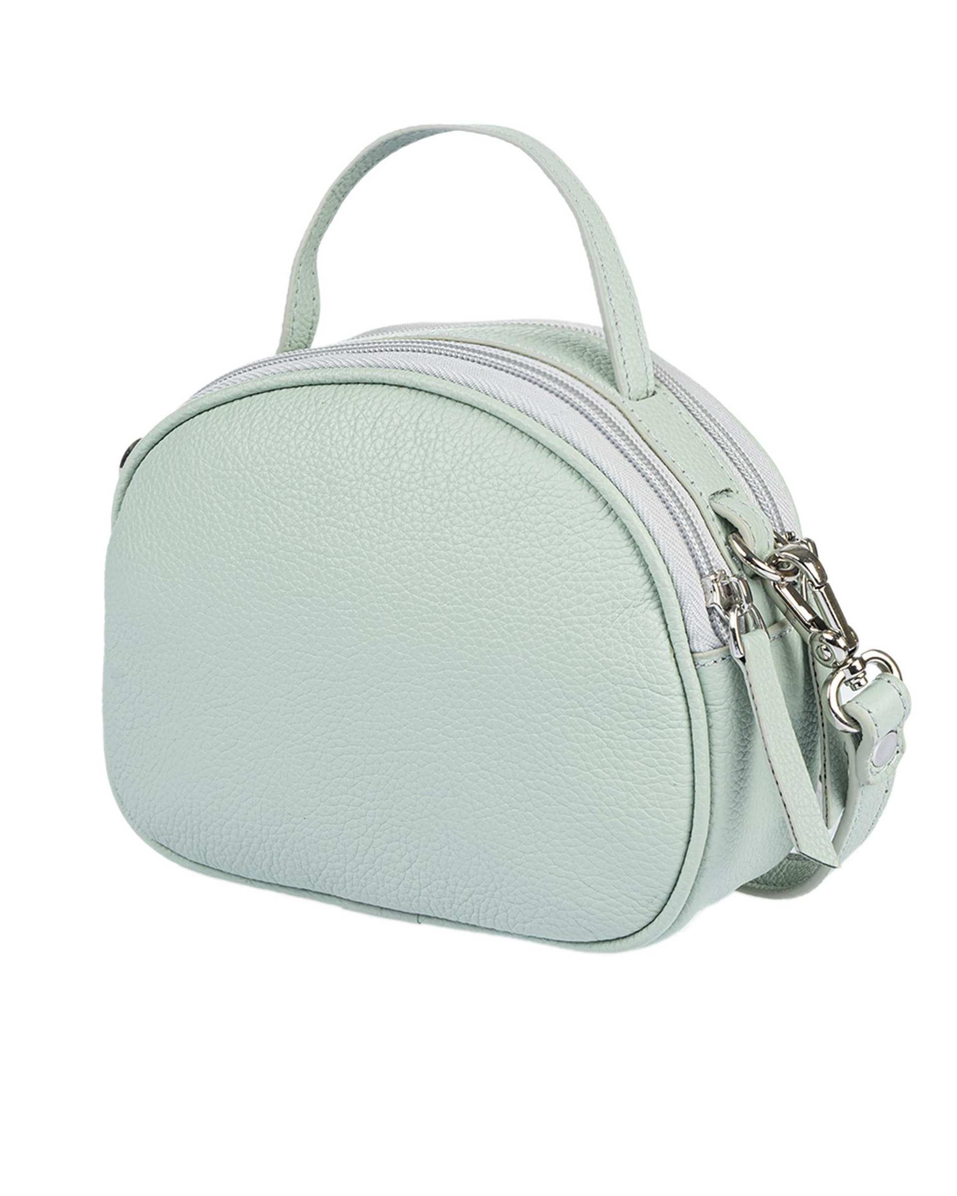 کیف دوشی چرم زنانه سبز ایران طب Iran Teb مدل فمیلی کد 07