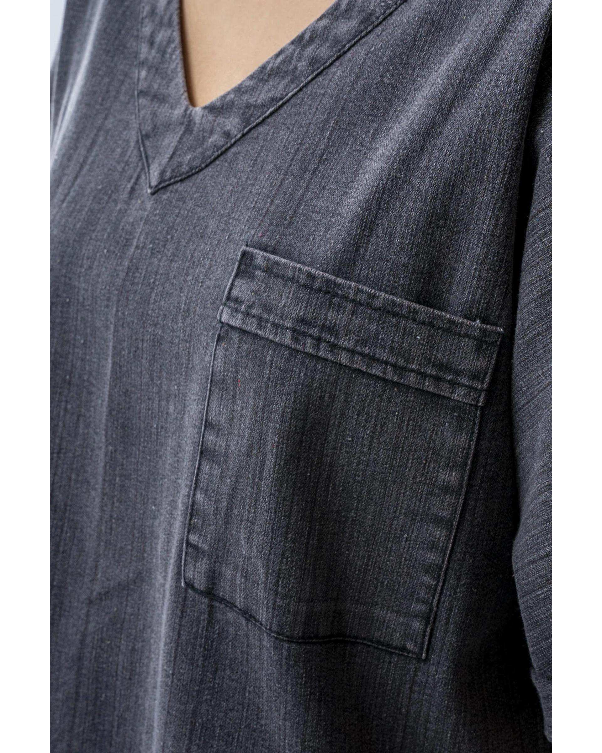 تی شرت جین زنانه یقه هفت دودی آر ان اس RNS کد 11022599