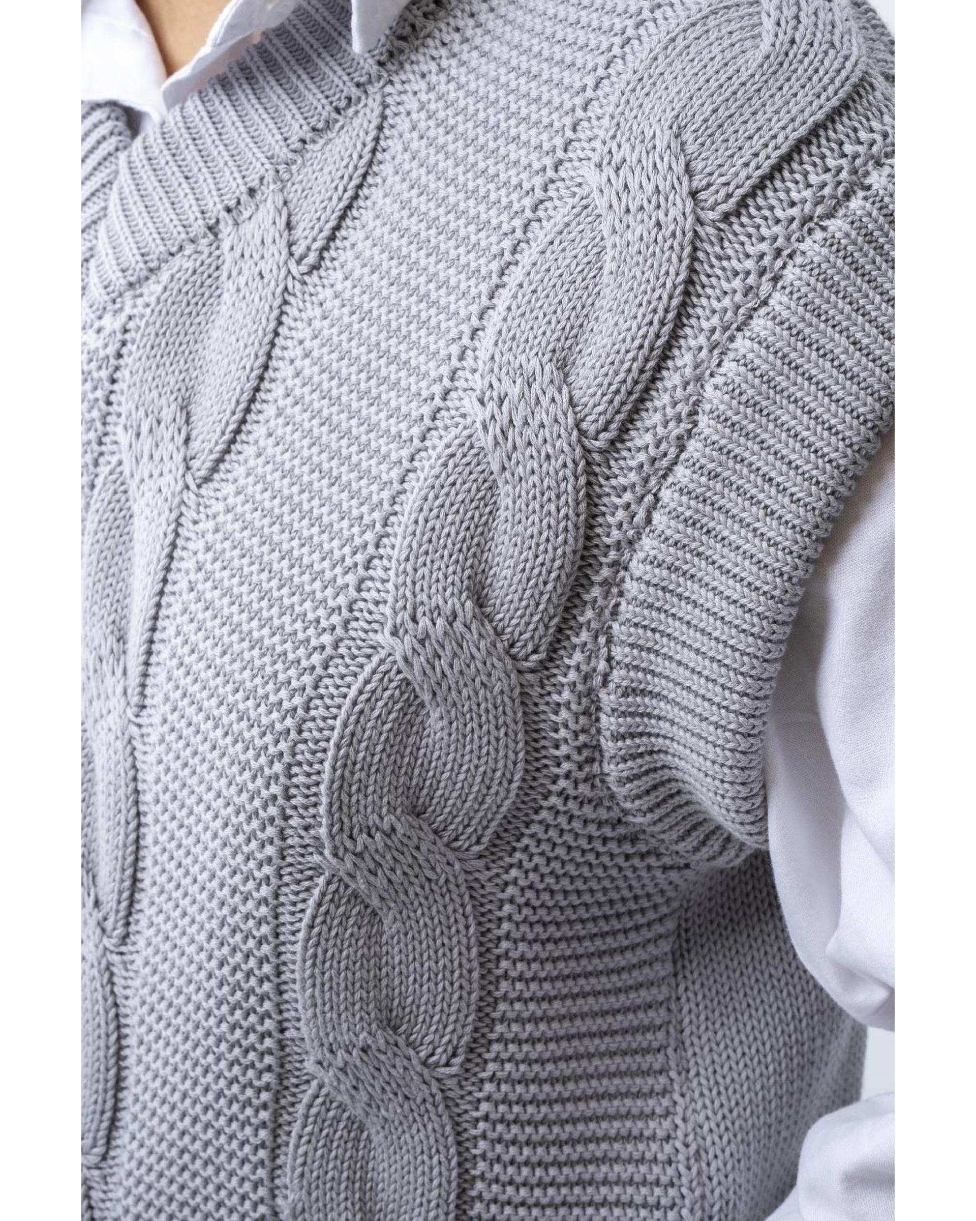 ژیله زنانه بافت یقه هفت طوسی آر ان اس RNS کد 11252562