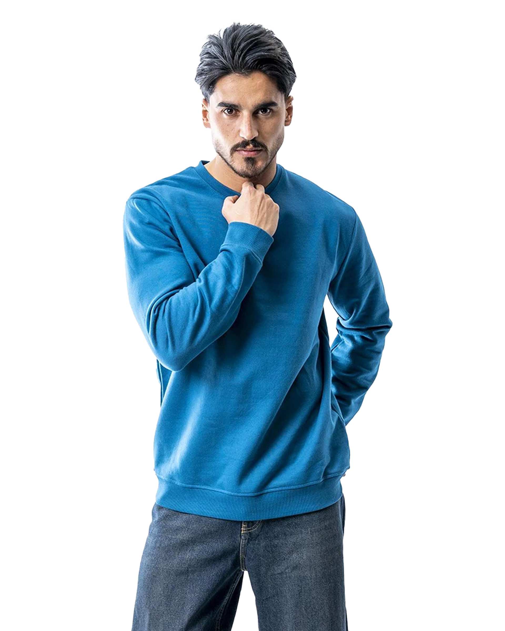 سویشرت مردانه آستین بلند آبی جین آر ان اس RNS کد 12032565