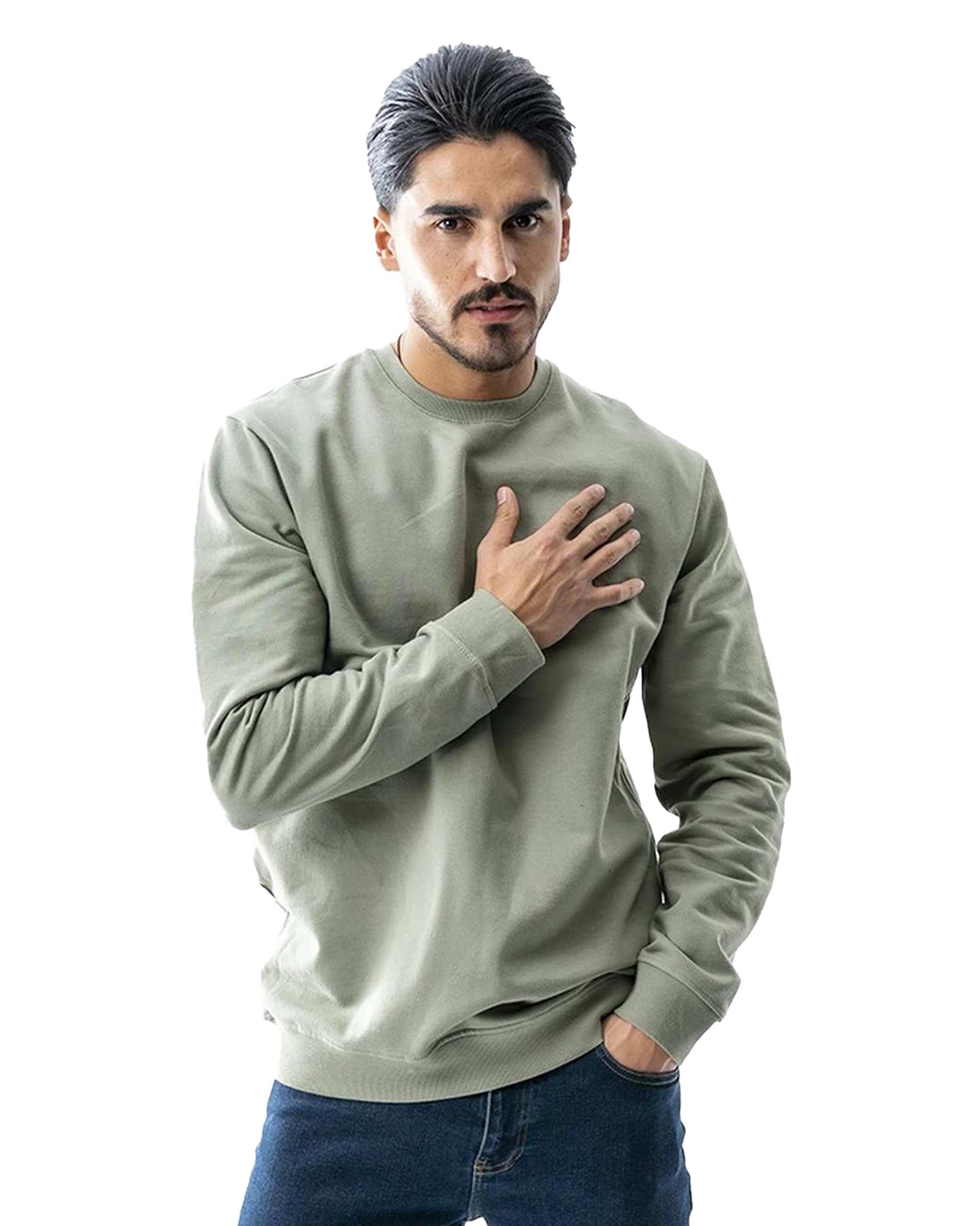 سویشرت مردانه آستین بلند سبز سدری آر ان اس RNS کد 12032565