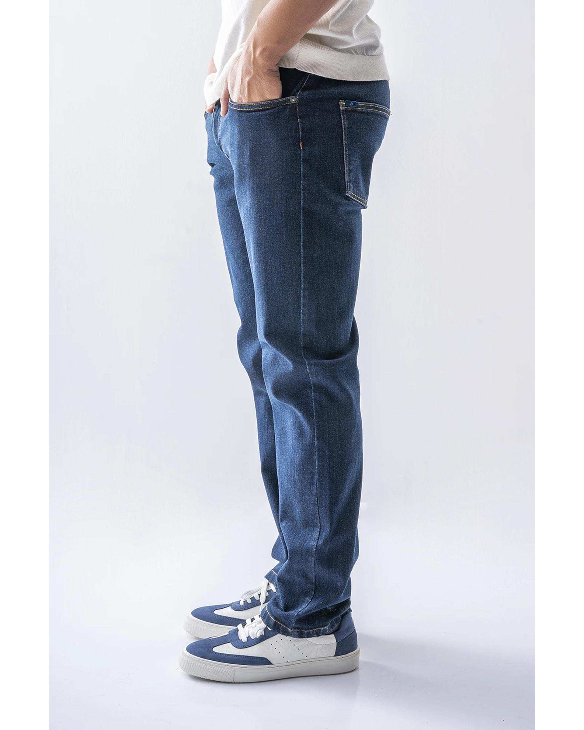 شلوار جین مردانه اسلیم سرمه ای آر ان اس RNS کد 12042544