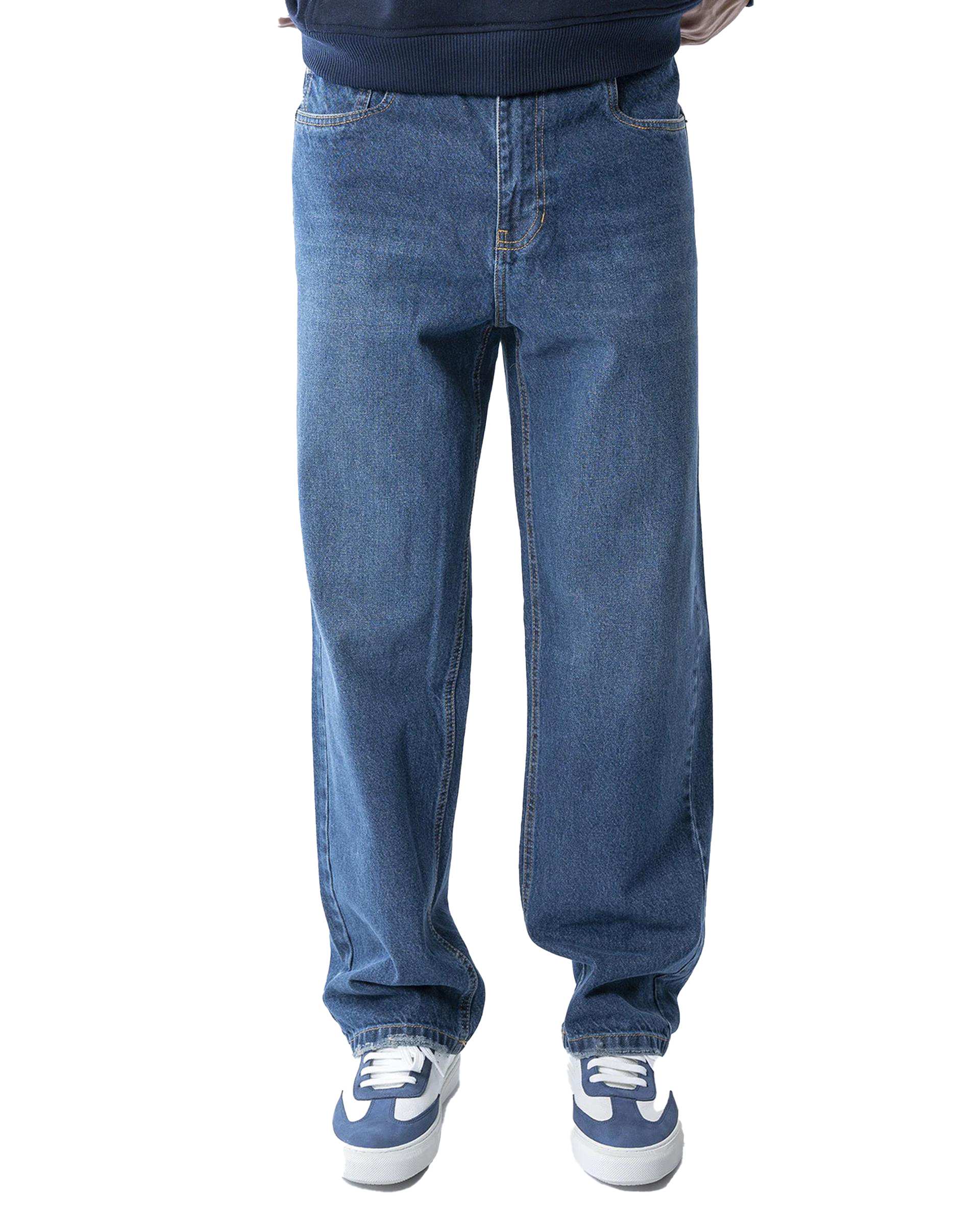 شلوار جین مردانه نیم بگ آبی جین آر ان اس RNS کد 12042545