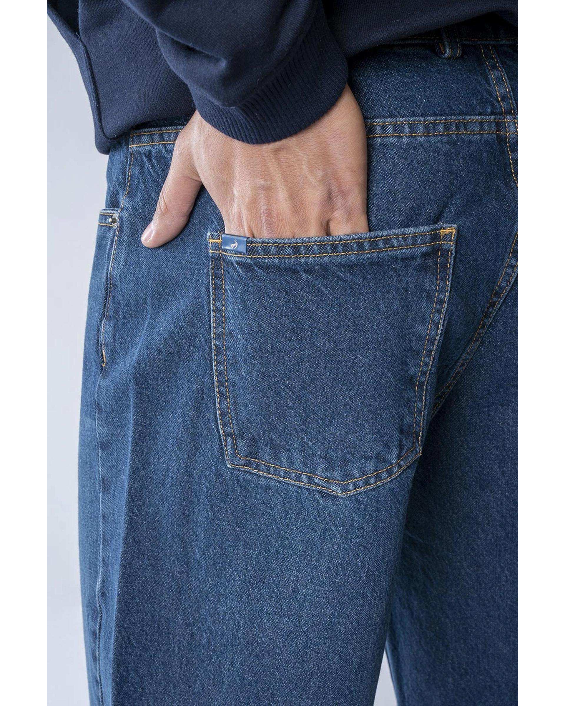 شلوار جین مردانه نیم بگ آبی جین آر ان اس RNS کد 12042545