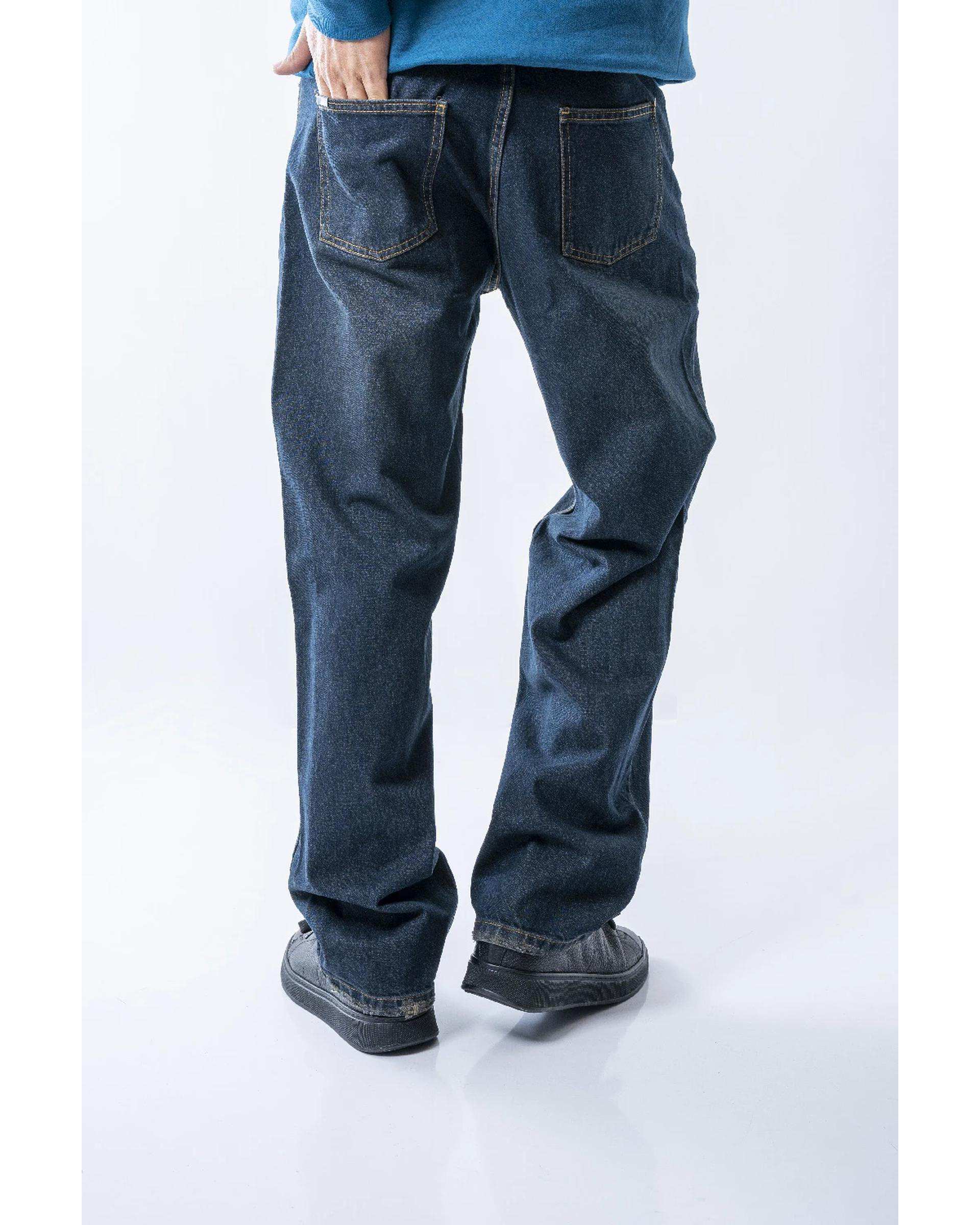 شلوار جین مردانه نیم بگ سرمه ای آر ان اس RNS کد 12042545