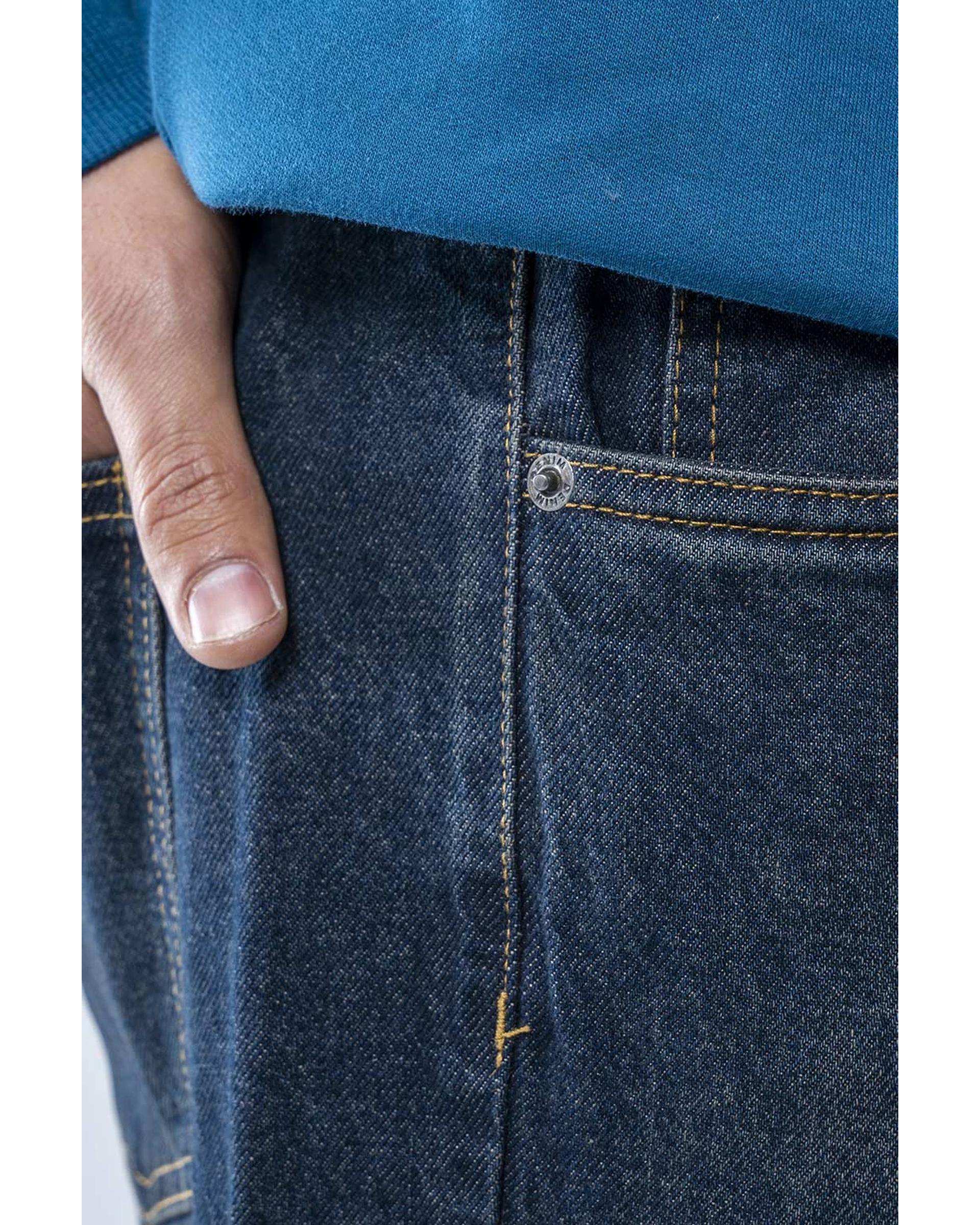 شلوار جین مردانه نیم بگ سرمه ای آر ان اس RNS کد 12042545