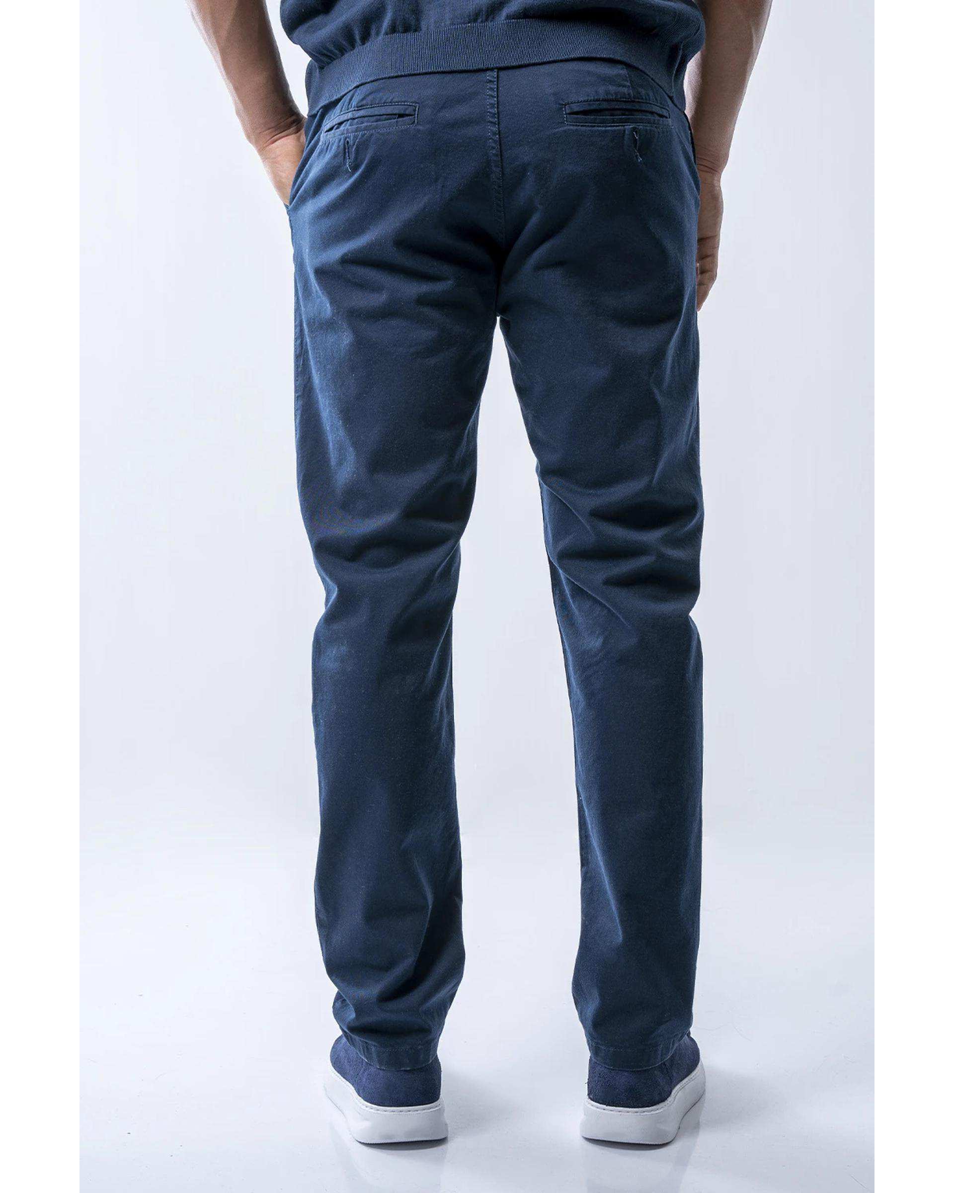 شلوار کتان مردانه اسلیم سرمه ای آر ان اس RNS کد 12042584