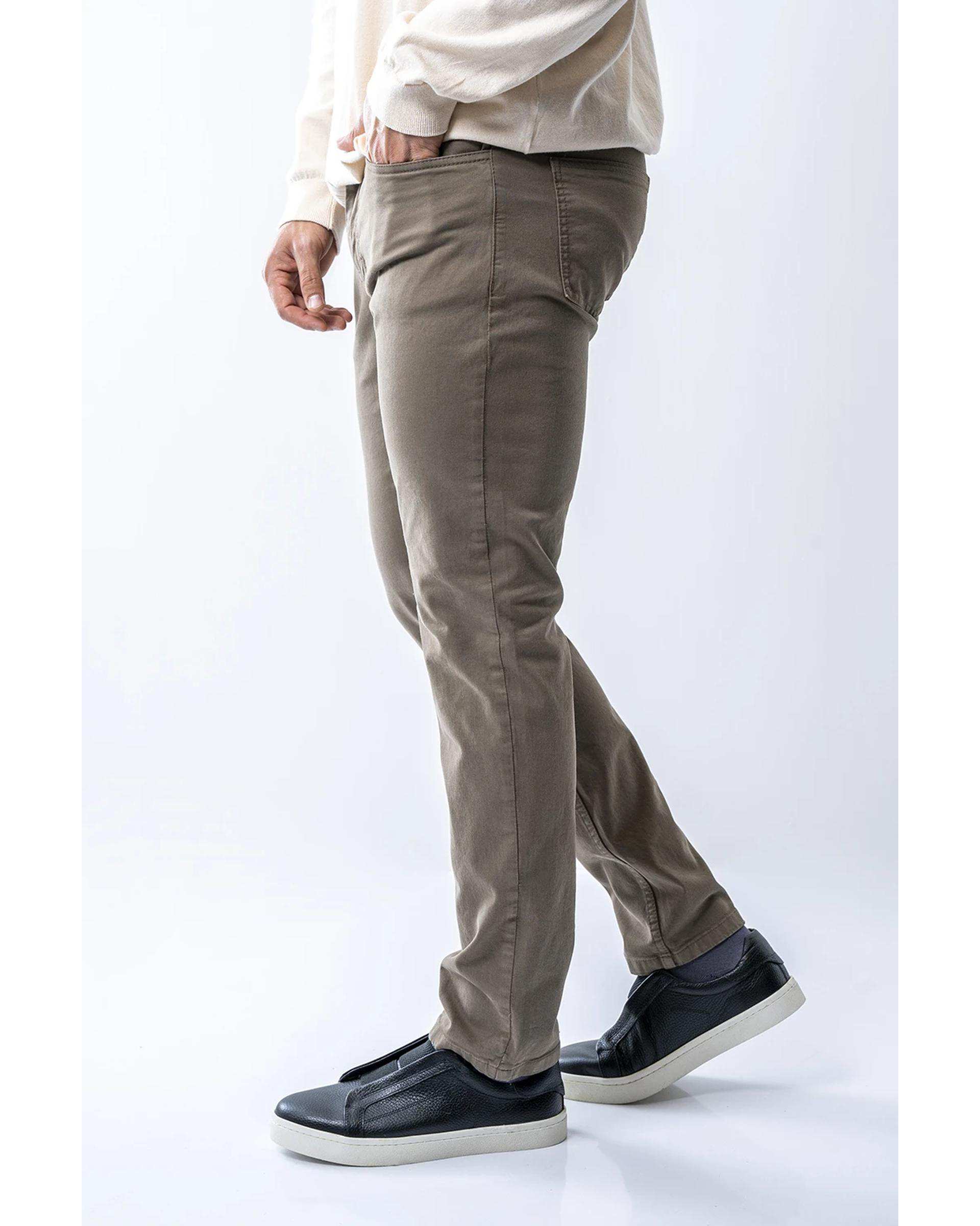 شلوار کتان مردانه رگولار سبز آر ان اس RNS کد 12042598