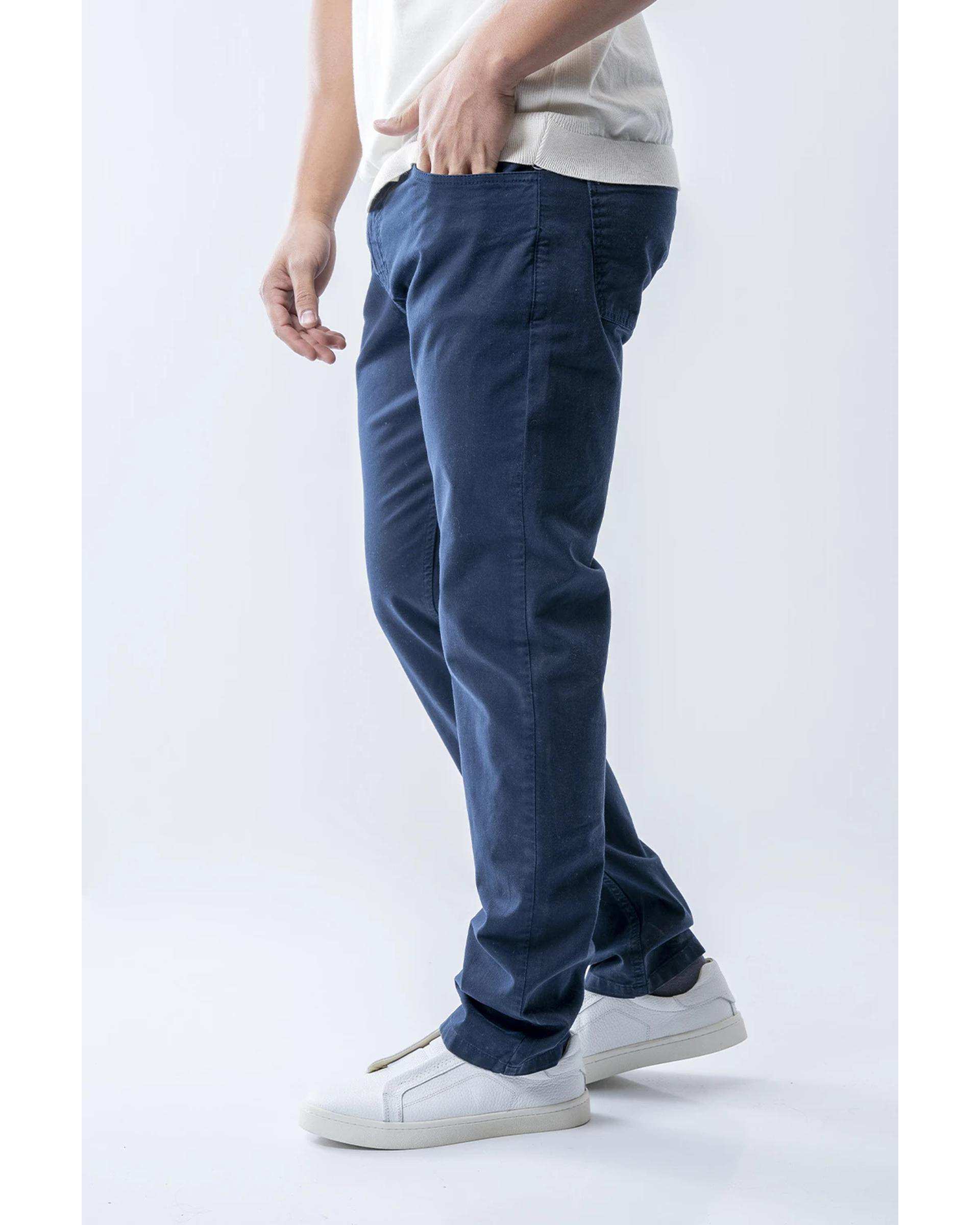 شلوار کتان مردانه رگولار سرمه ای آر ان اس RNS کد 12042598