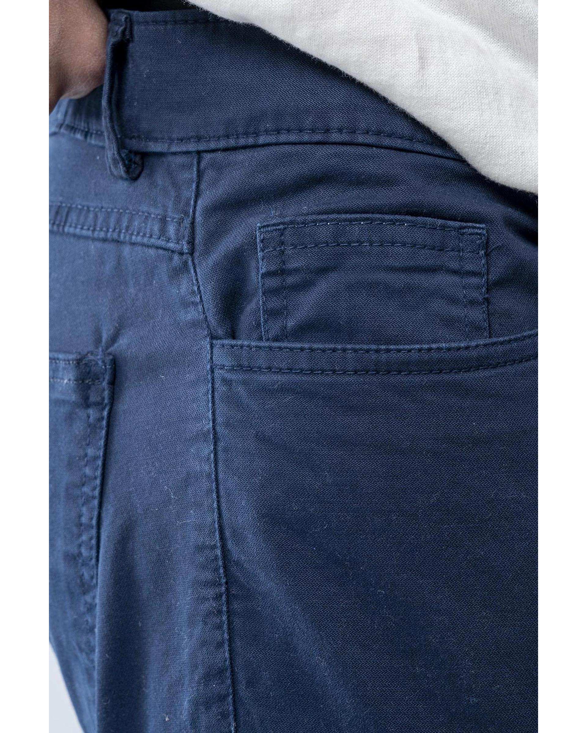 شلوار کتان مردانه رگولار سرمه ای آر ان اس RNS کد 12042598