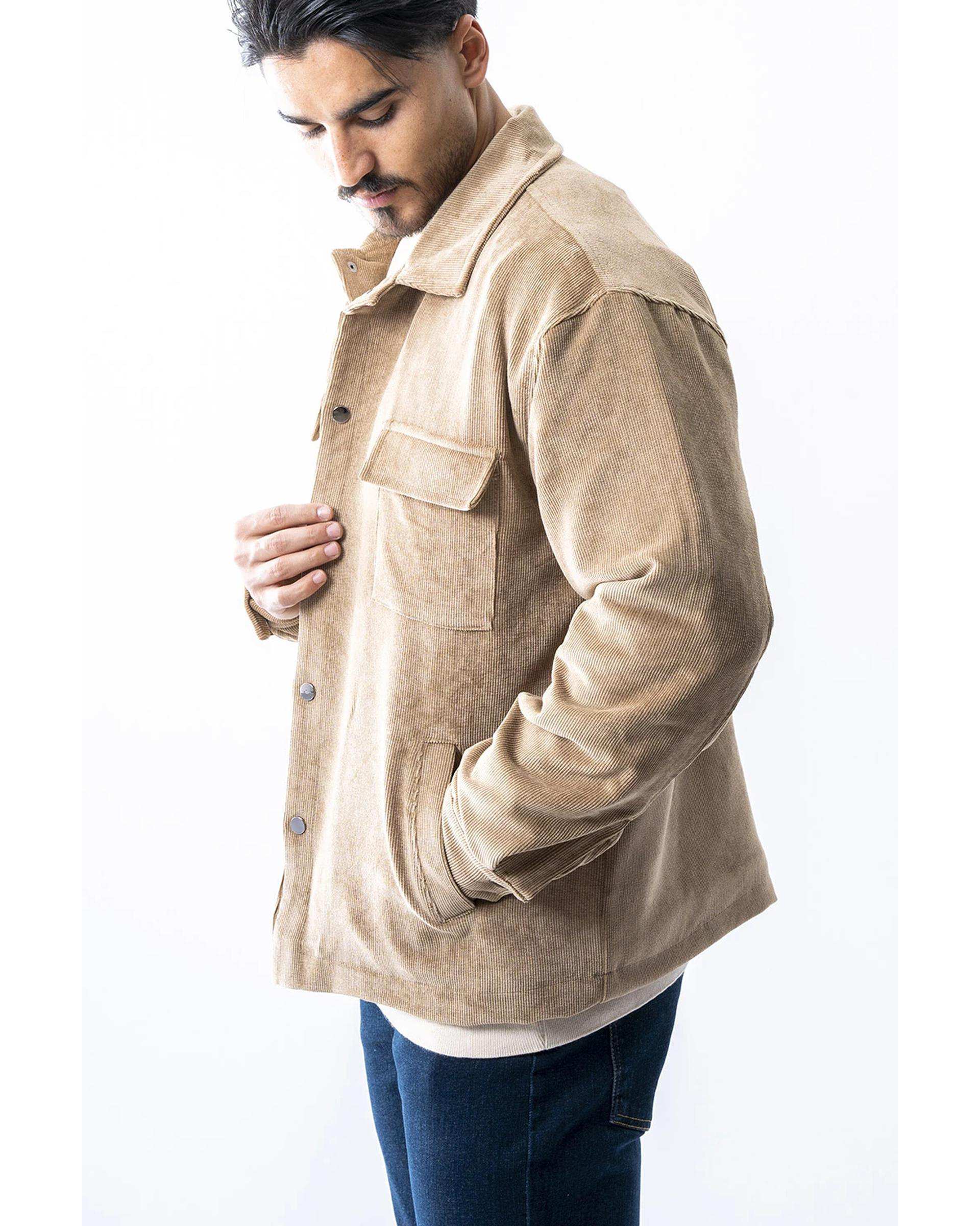 کت مخمل کبریتی مردانه کرم آر ان اس RNS کد 12122575