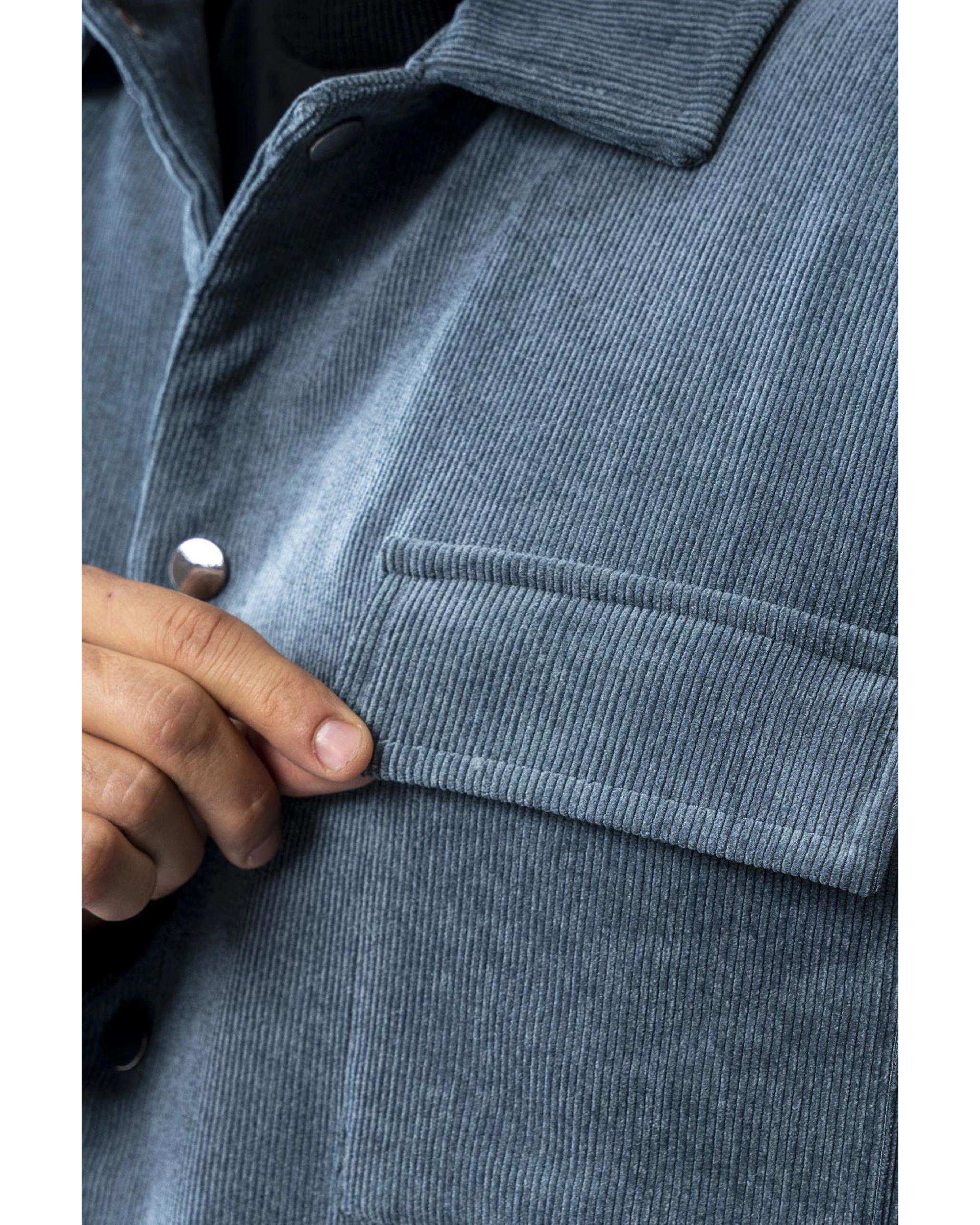 کت مخمل کبریتی مردانه آبی آر ان اس RNS کد 12122575