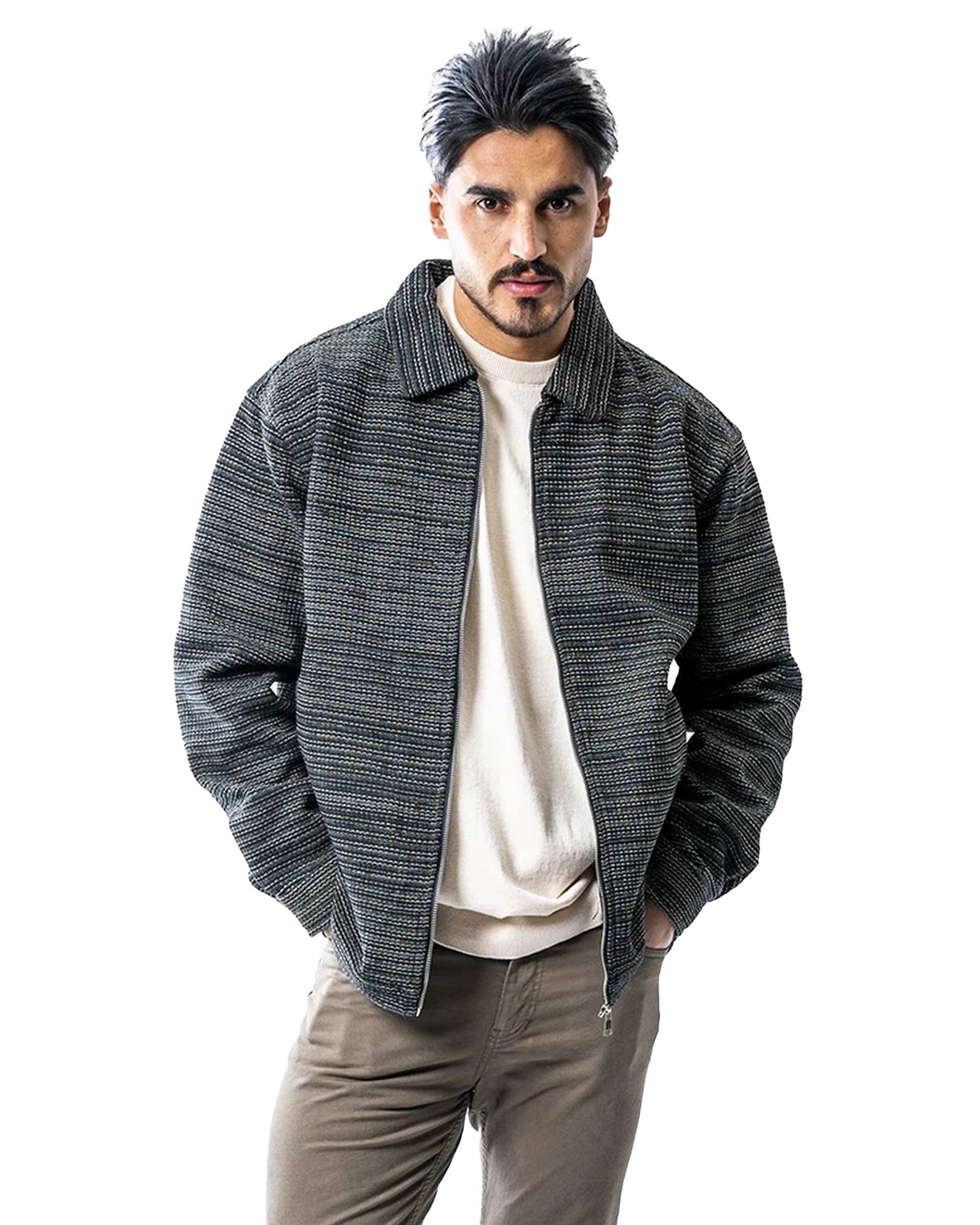 کت ژاکارد مردانه سبز آر ان اس RNS کد 12122615