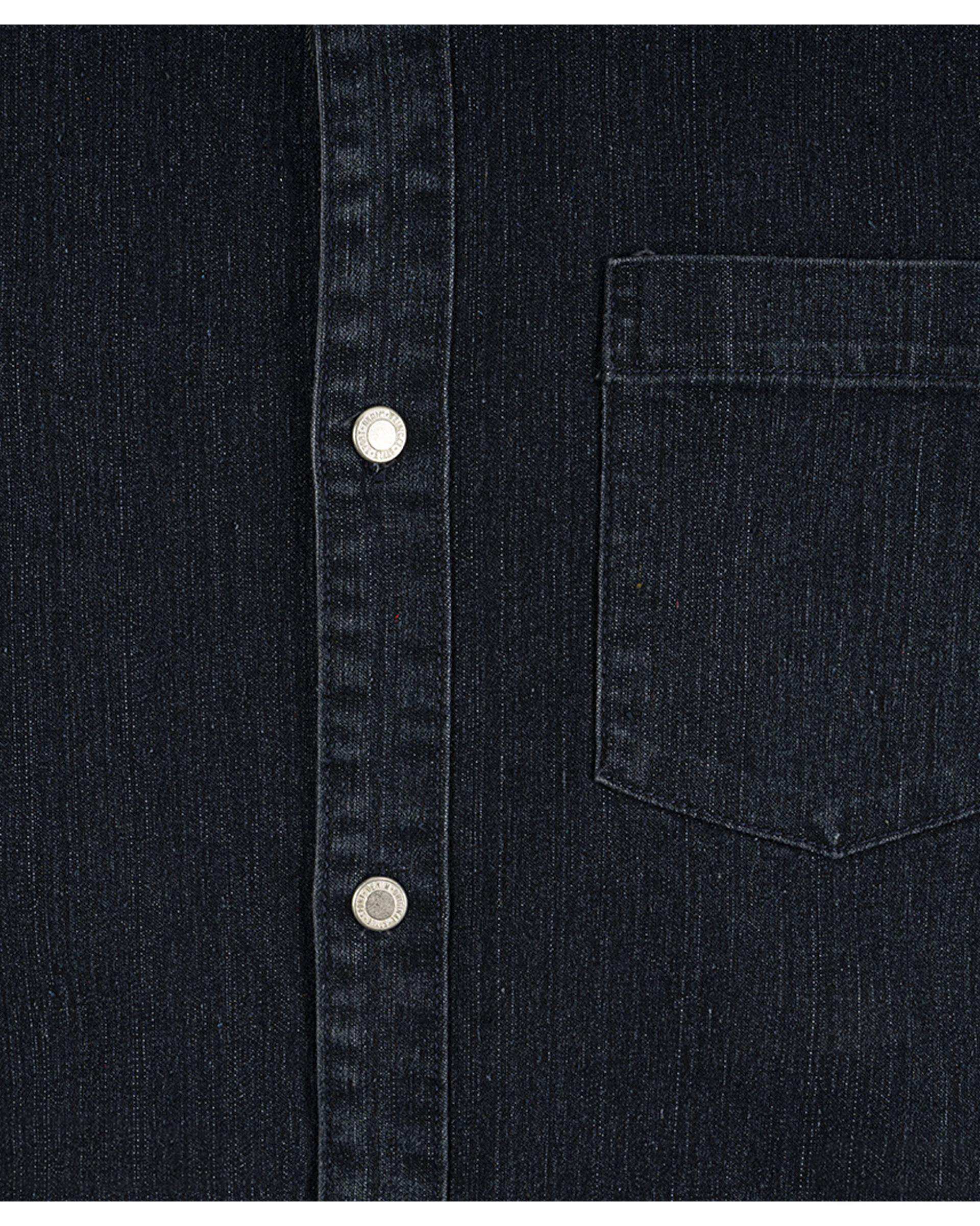 پیراهن جین مردانه آستین بلند سرمه ای آر ان اس RNS کد 12202580