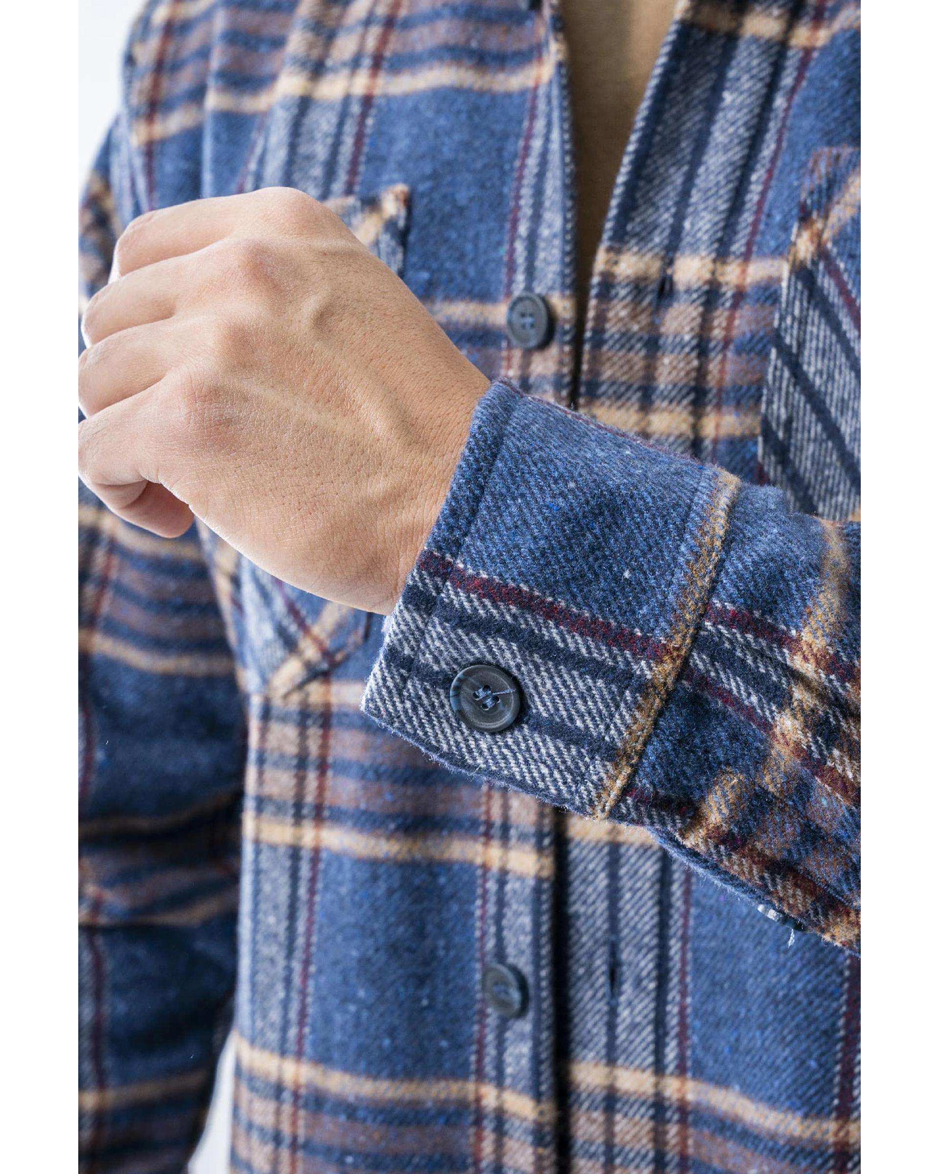 پیراهن پشمی مردانه آستین بلند آبی تیره آر ان اس RNS کد 12202613