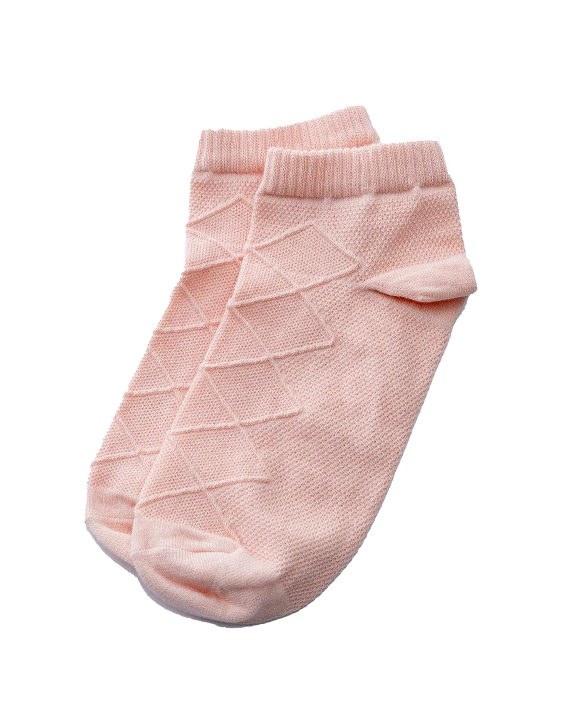 جوراب زنانه مچی طرح برجسته گلبهی آر ان اس RNS کد 11132482