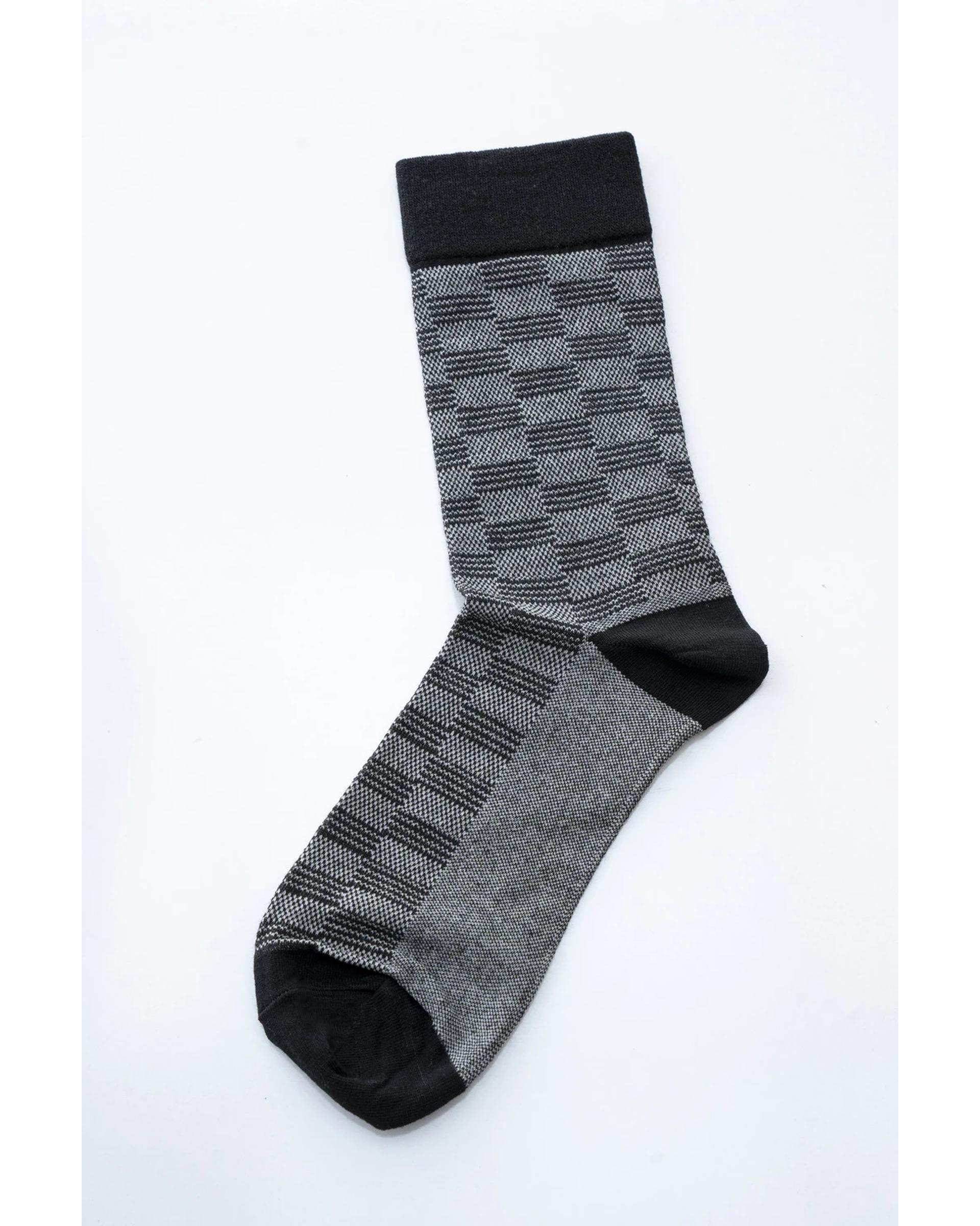 جوراب مردانه ساقدار ژاکارد مشکی آر ان اس RNS کد 12132491