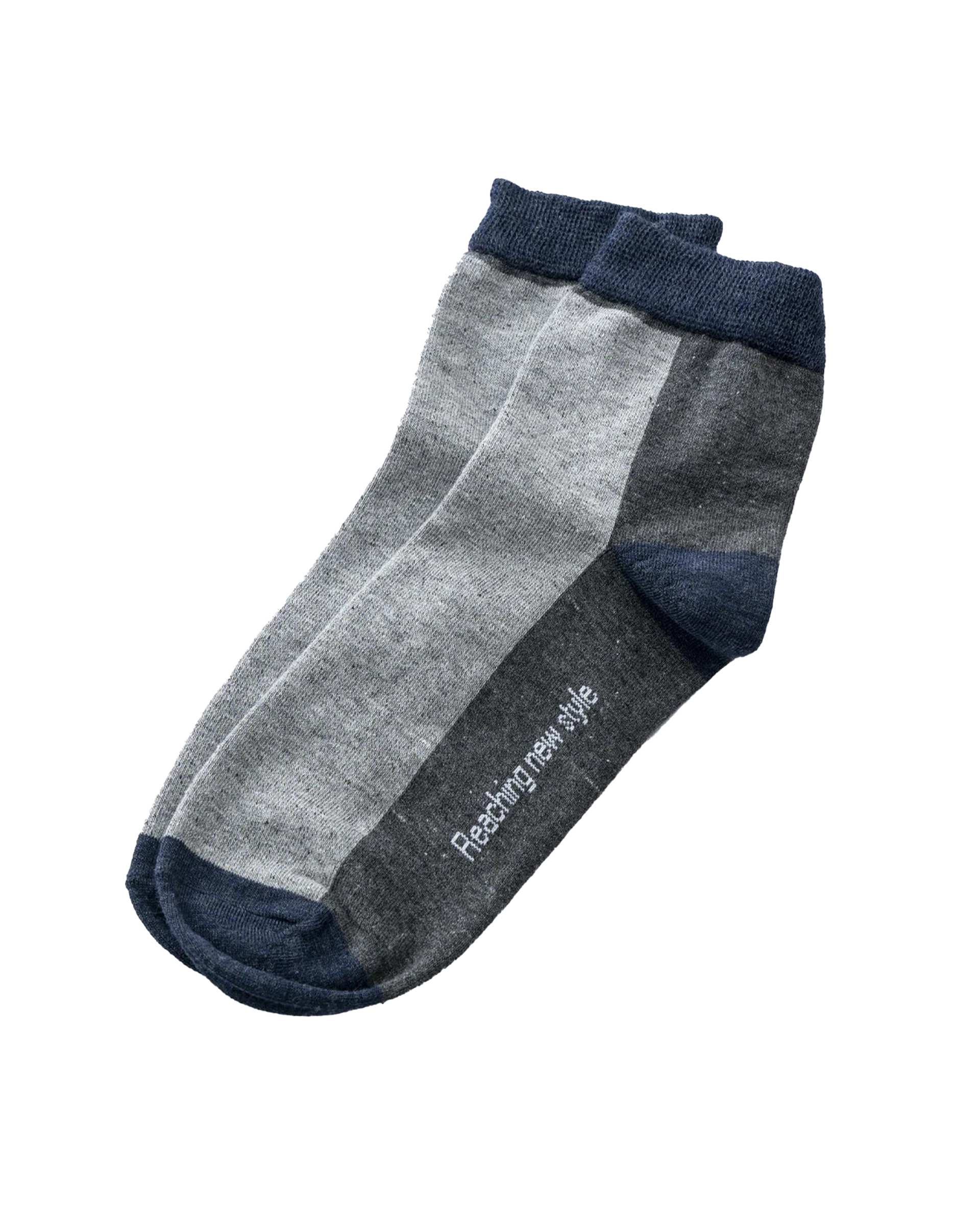 جوراب مردانه نیم ساق طوسی ملانژ آر ان اس RNS کد 12132521