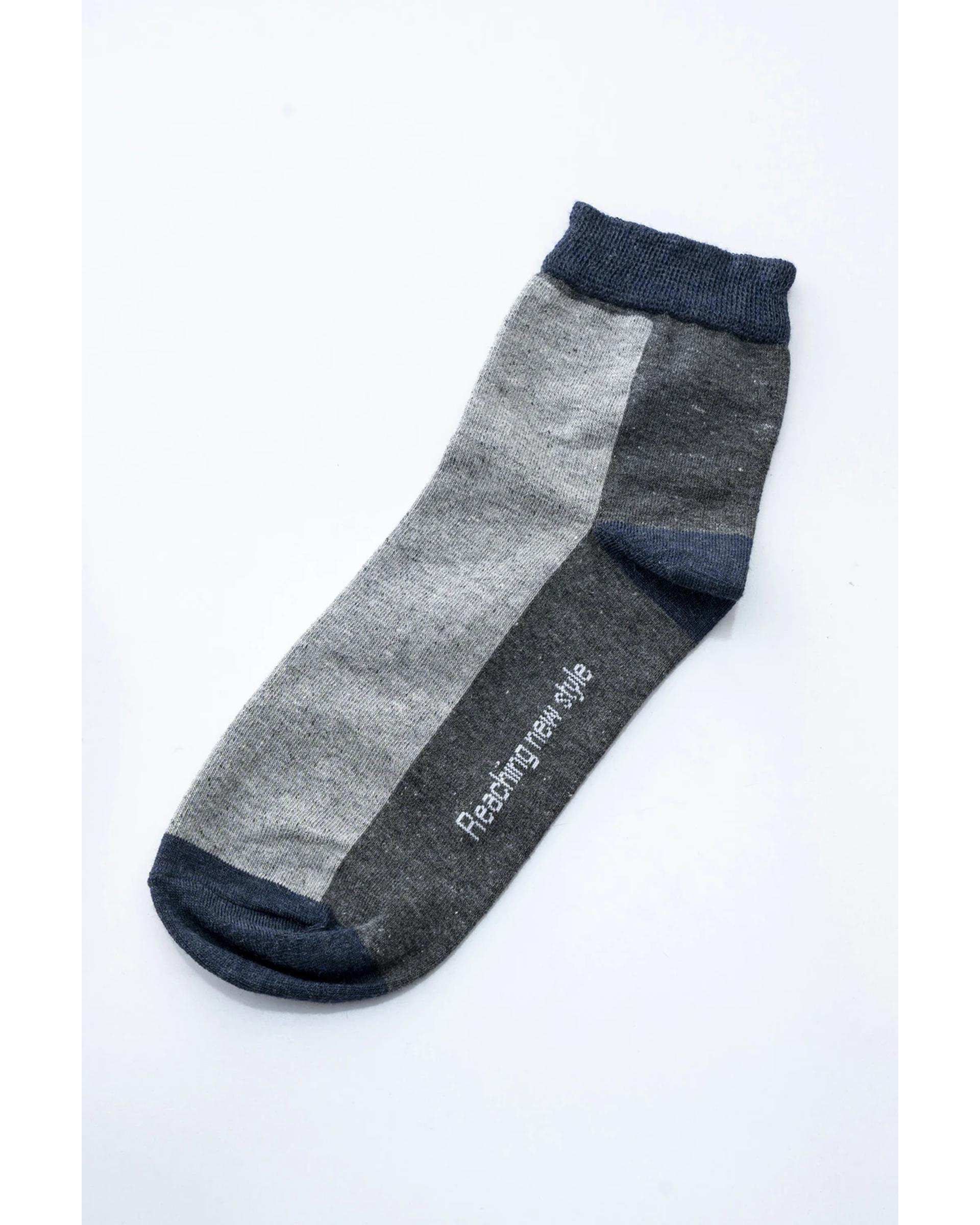 جوراب مردانه نیم ساق طوسی ملانژ آر ان اس RNS کد 12132521