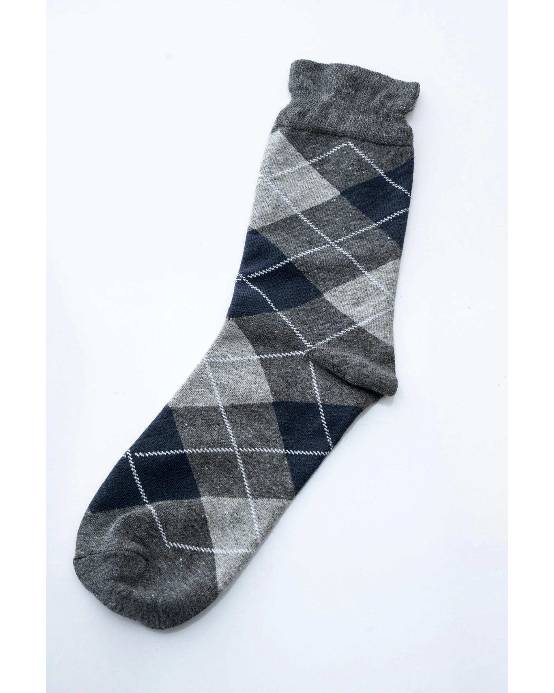 جوراب مردانه ساقدار دودی آر ان اس RNS طرح اسکاچ کد 12132522