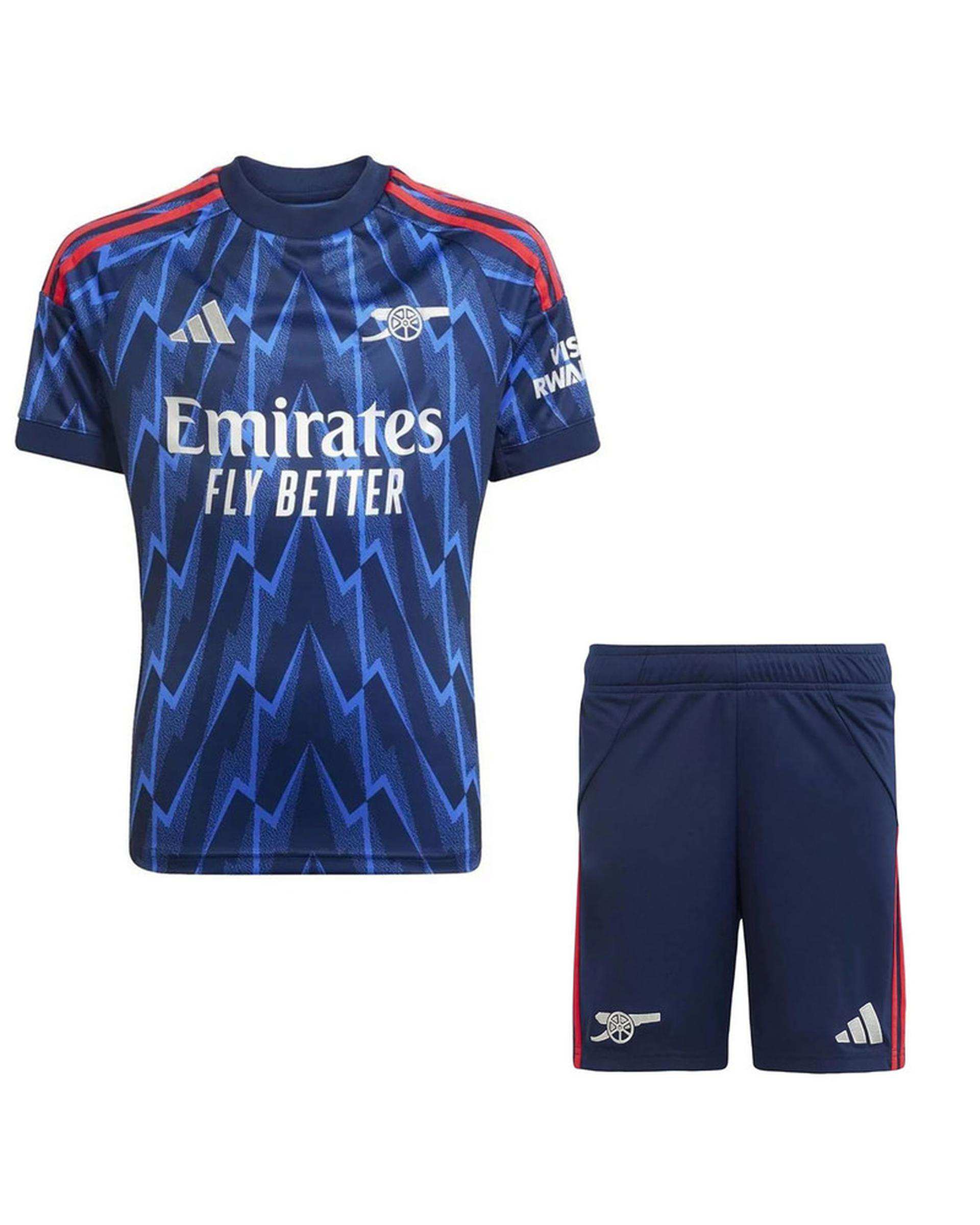 ست تی شرت و شلوارک ورزشی پسرانه سرمه ای پانیل Panil مدل آرسنال Away 2026