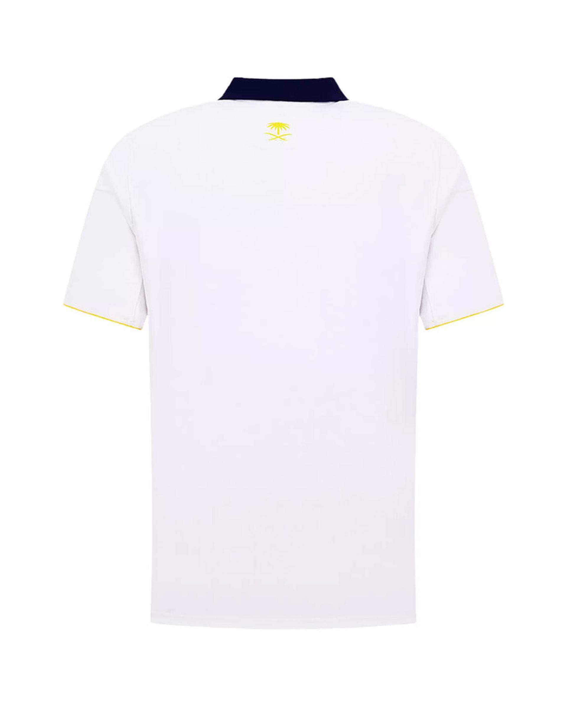 ست تی شرت و شلوارک ورزشی پسرانه سفید پانیل Panil مدل النصر عربستان Away 2026