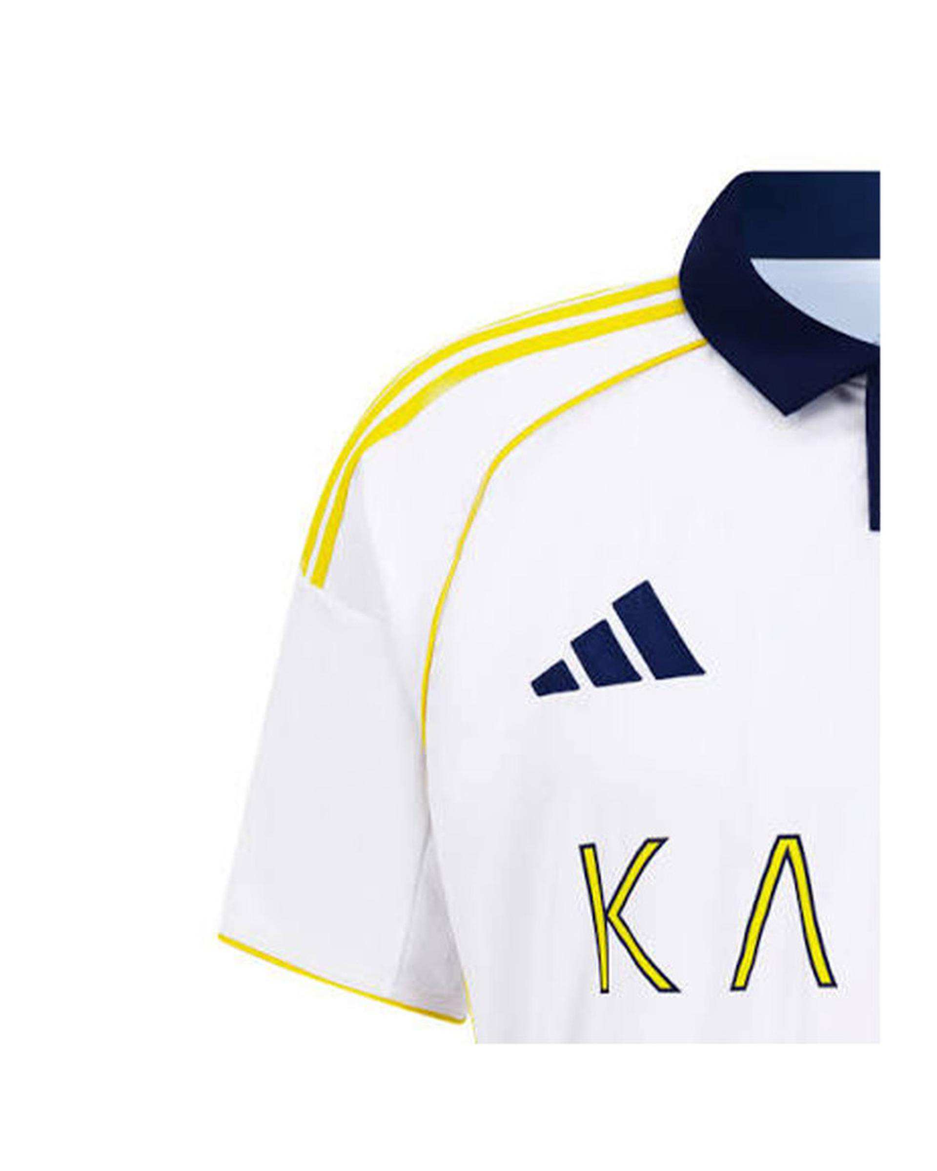 ست تی شرت و شلوارک ورزشی پسرانه سفید پانیل Panil مدل النصر عربستان Away 2026