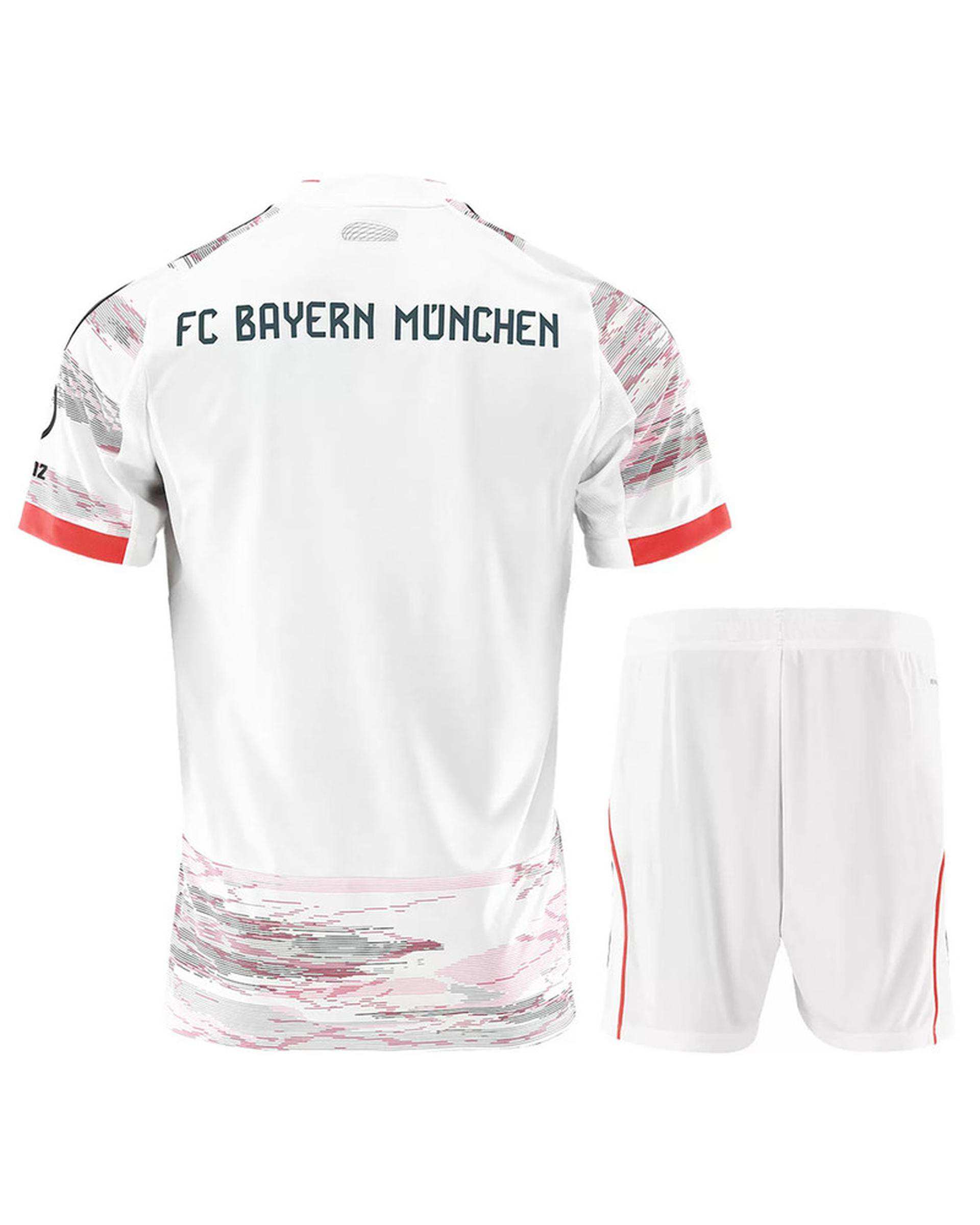 ست تی شرت و شلوارک ورزشی پسرانه سفید پانیل Panil مدل بایرن مونیخ کد Away 2026
