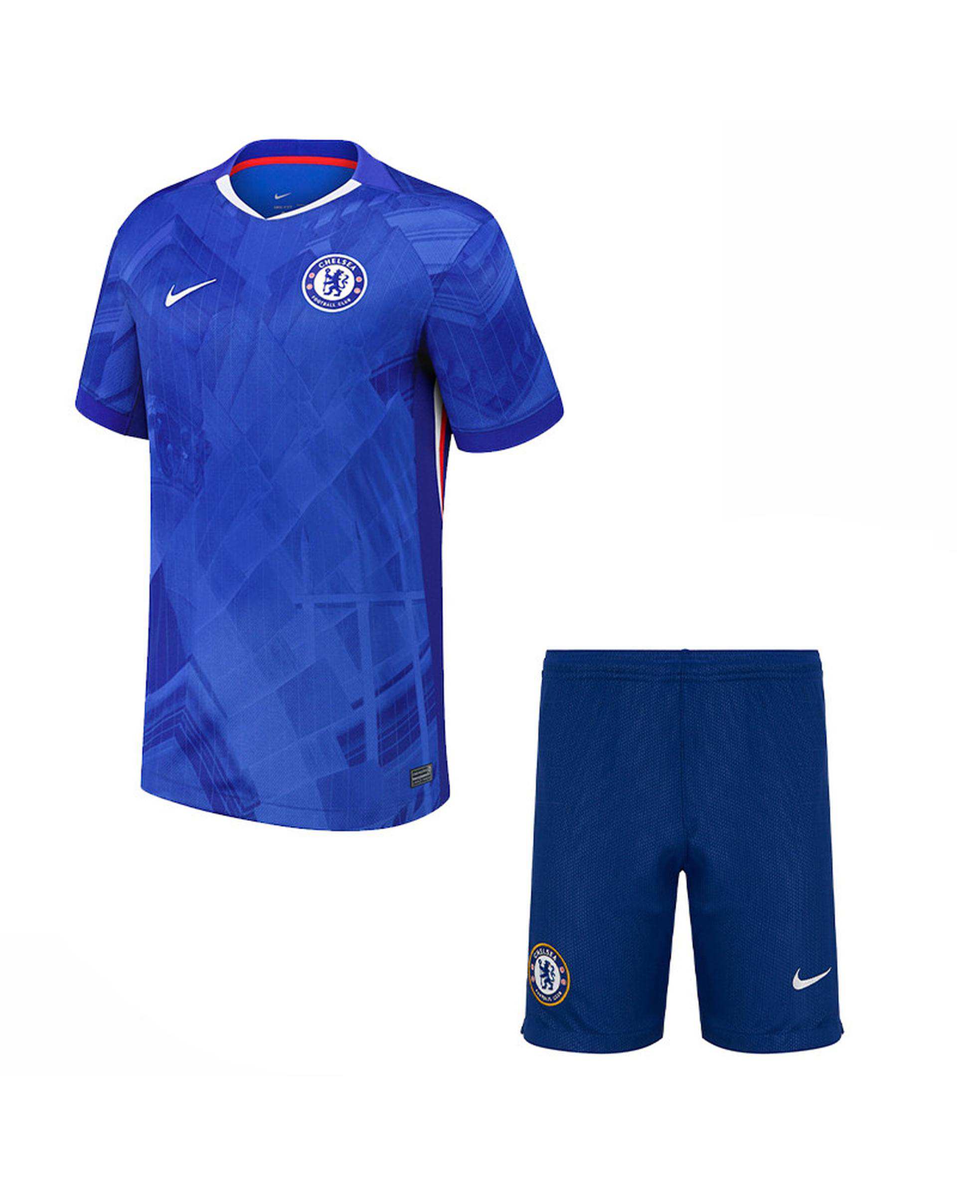 ست تی شرت و شلوارک ورزشی پسرانه آبی پانیل Panil مدل چلسی Home 2026