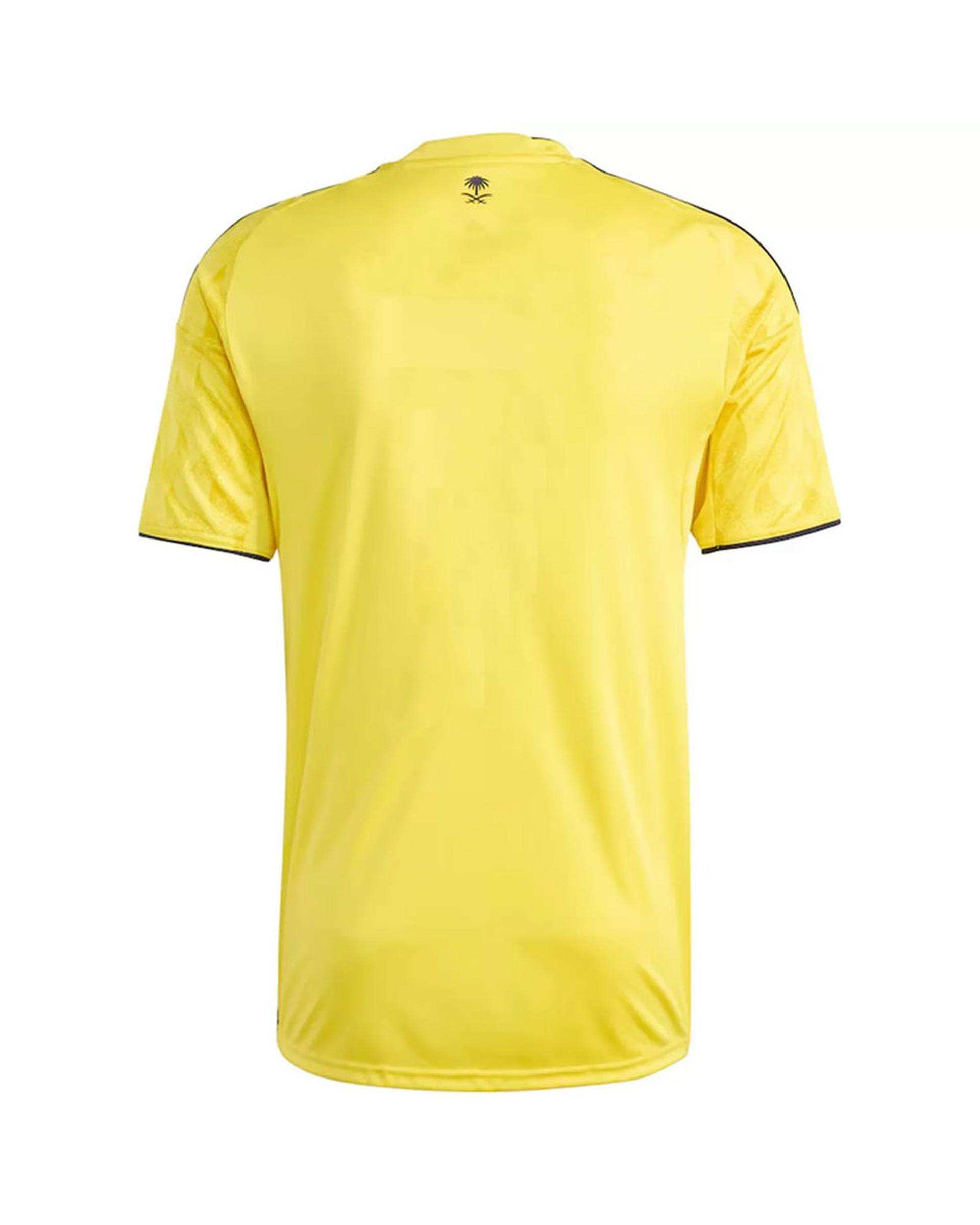 ست تی شرت و شلوارک ورزشی مردانه زرد پانیل Panil مدل النصر عربستان Home 2026