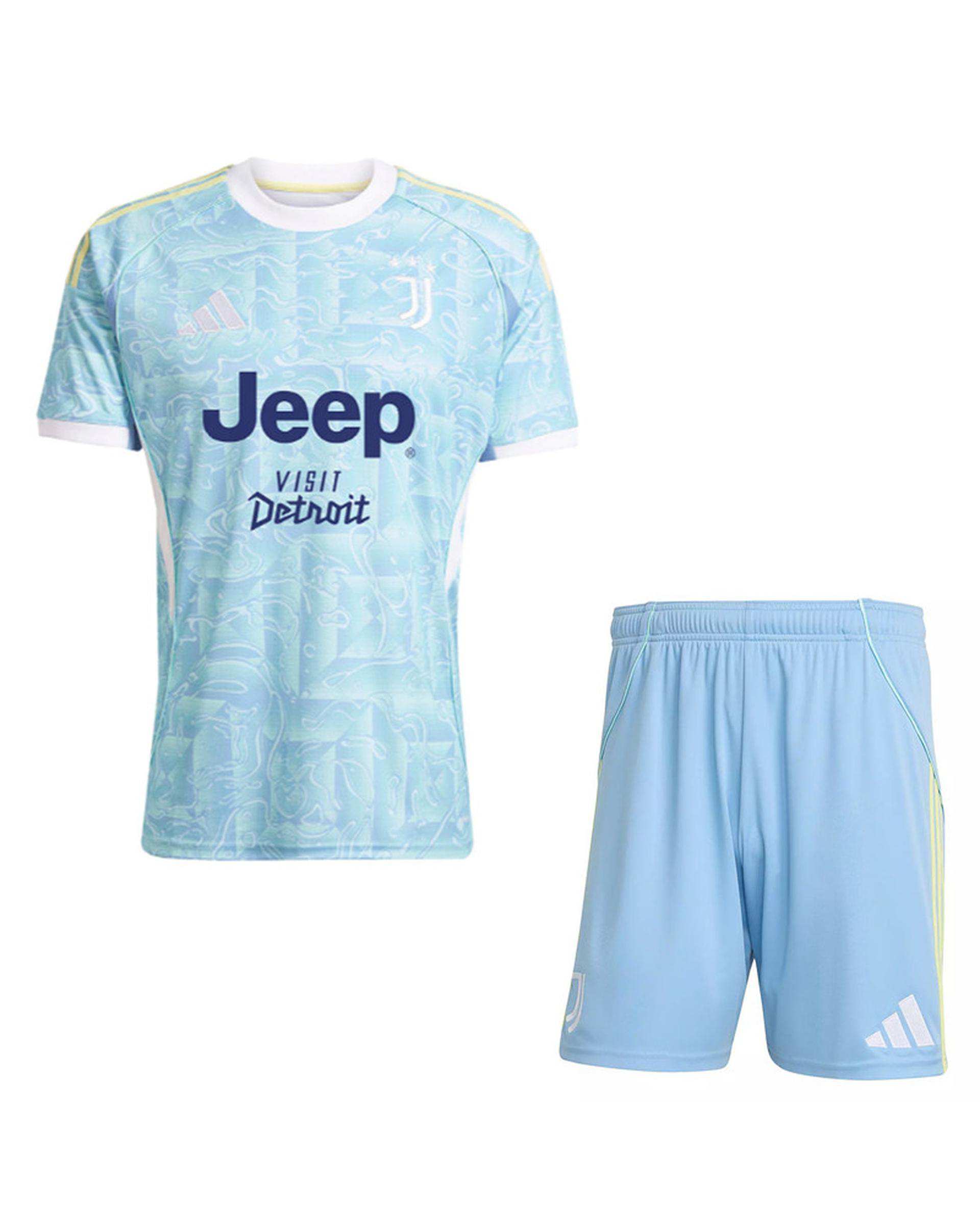 ست تی شرت و شلوارک ورزشی مردانه آبی پانیل Panil مدل یوونتوس Away 2026