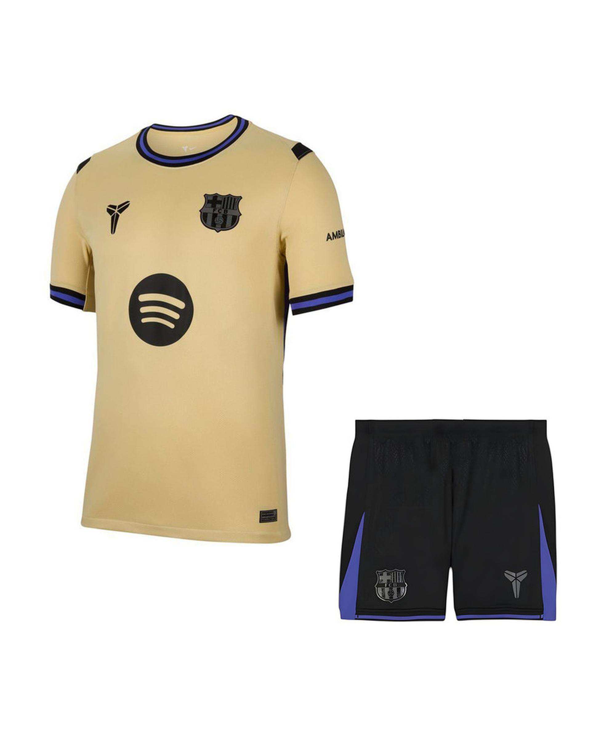 ست تی شرت و شلوارک ورزشی مردانه کرم پانیل Panil مدل بارسلونا Away 2026