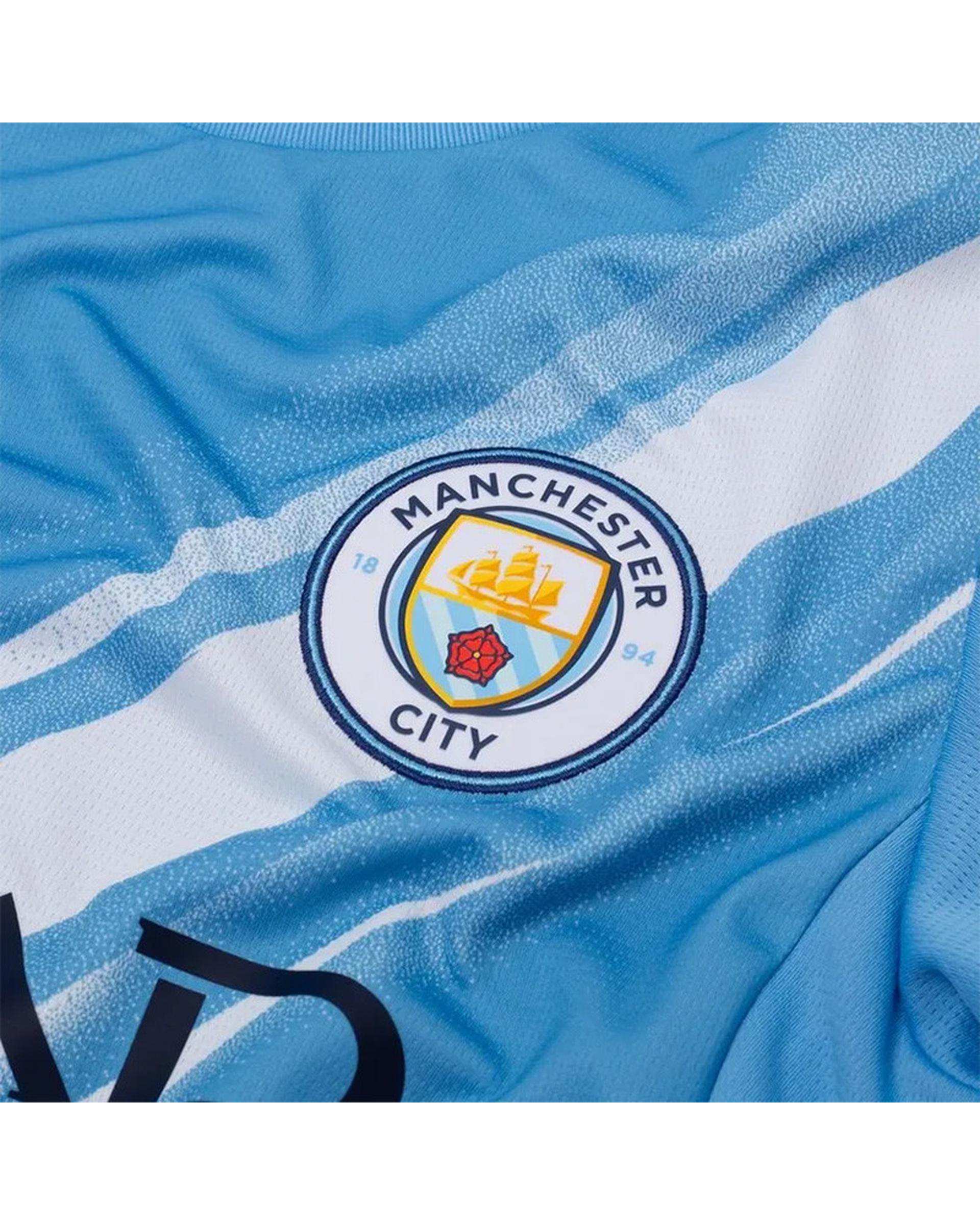 ست تی شرت و شلوارک ورزشی پسرانه آبی پانیل Panil مدل منچستر سیتی Home 2026