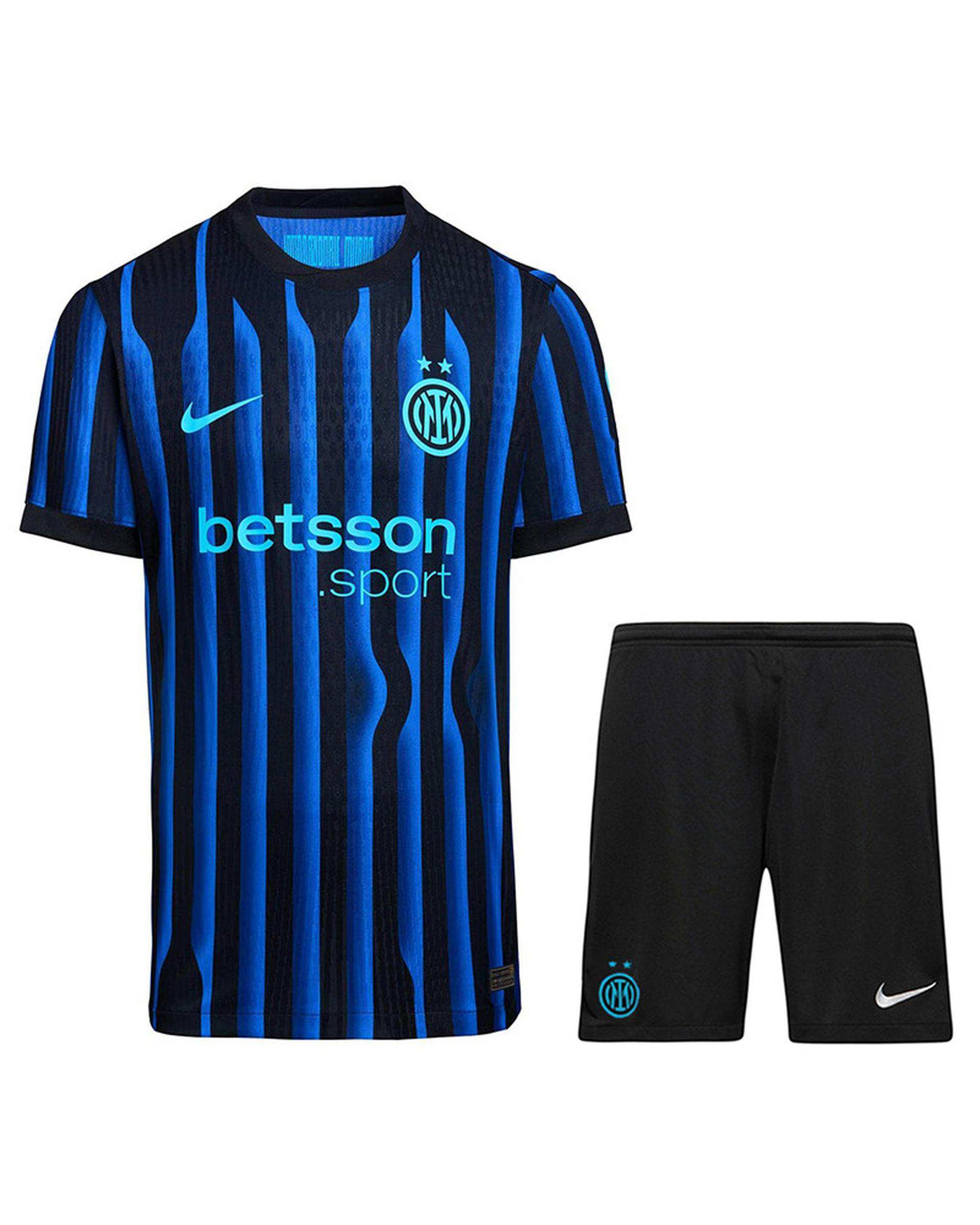 ست تی شرت و شلوارک ورزشی پسرانه آبی پانیل Panil مدل اینتر میلان کد Home 2026