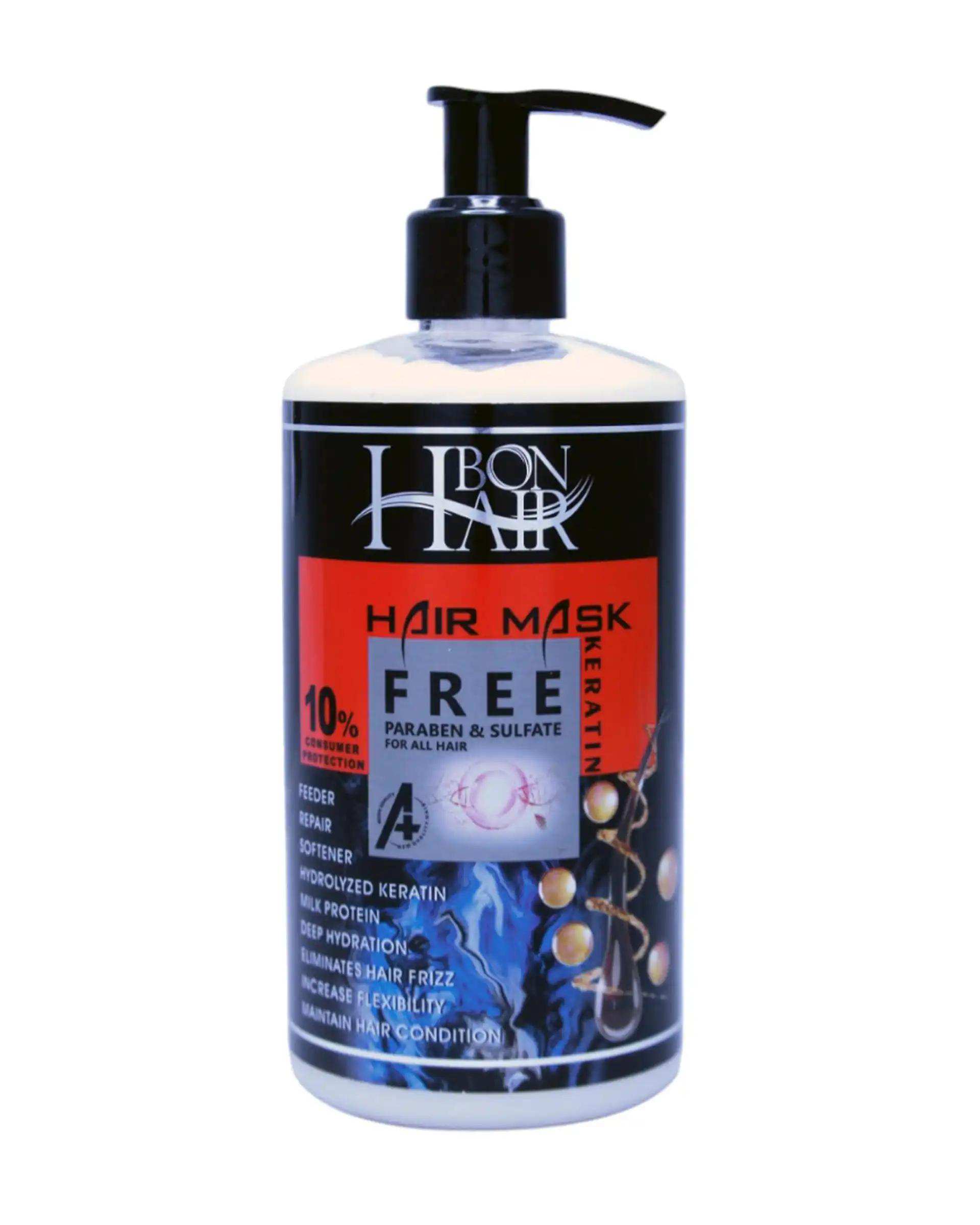 شامپو و ماسک مو روزانه کراتین بن هیر Bon Hair بسته 2 عددی