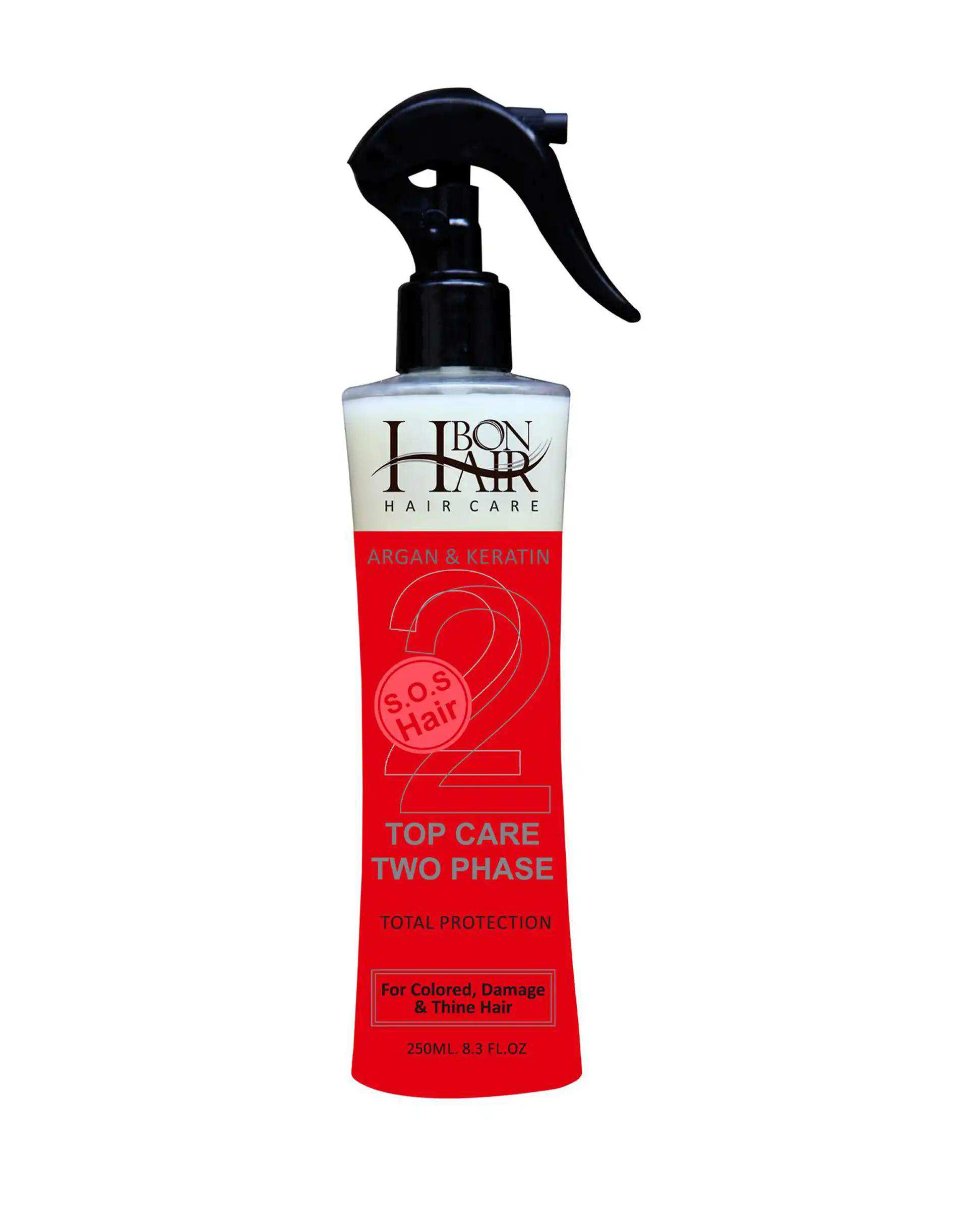 شامپو و ماسک و اسپری دو فاز مو کراتین بن هیر Bon Hair بسته 3 عددی