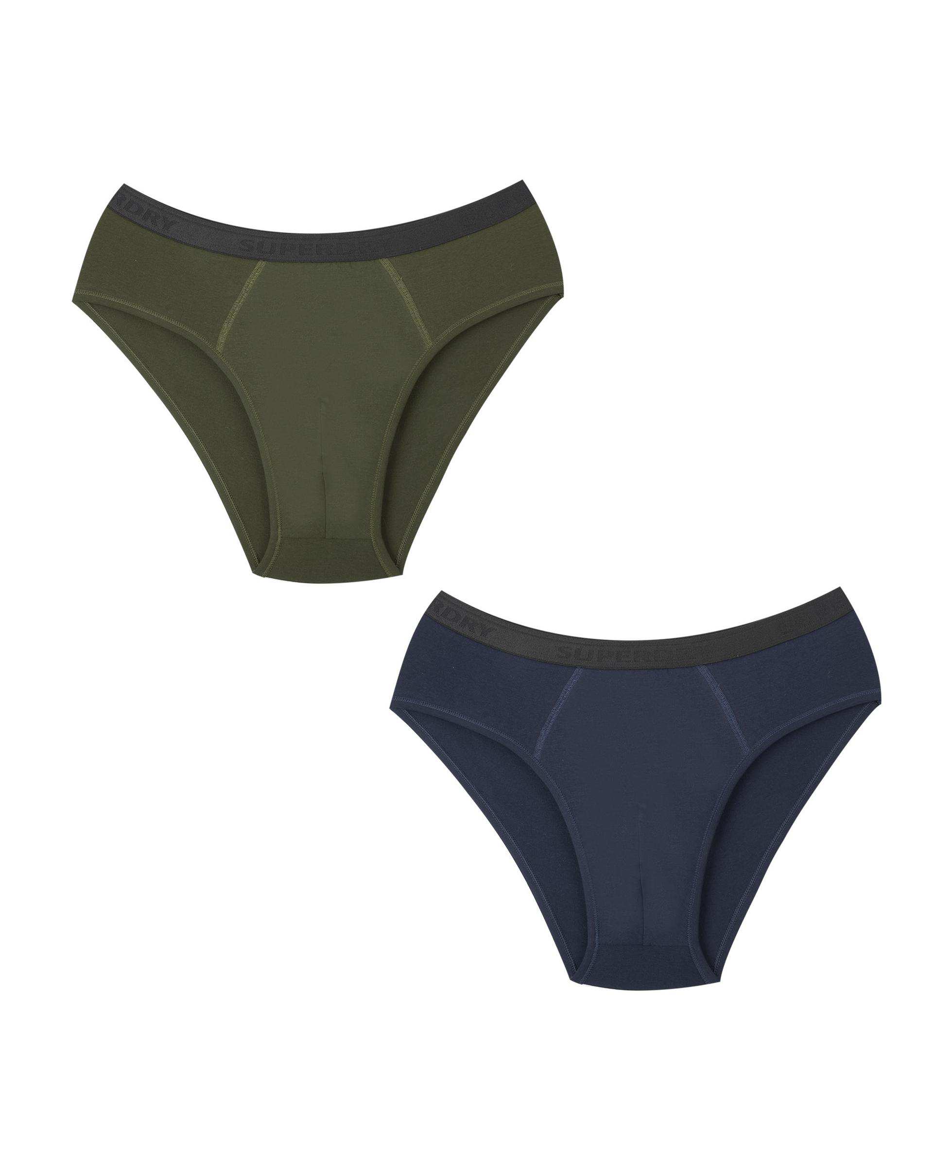 شورت اسلیپ مردانه سرمه ای سبز سوپردرای Superdry کد M22A41302X بسته 2 عددی