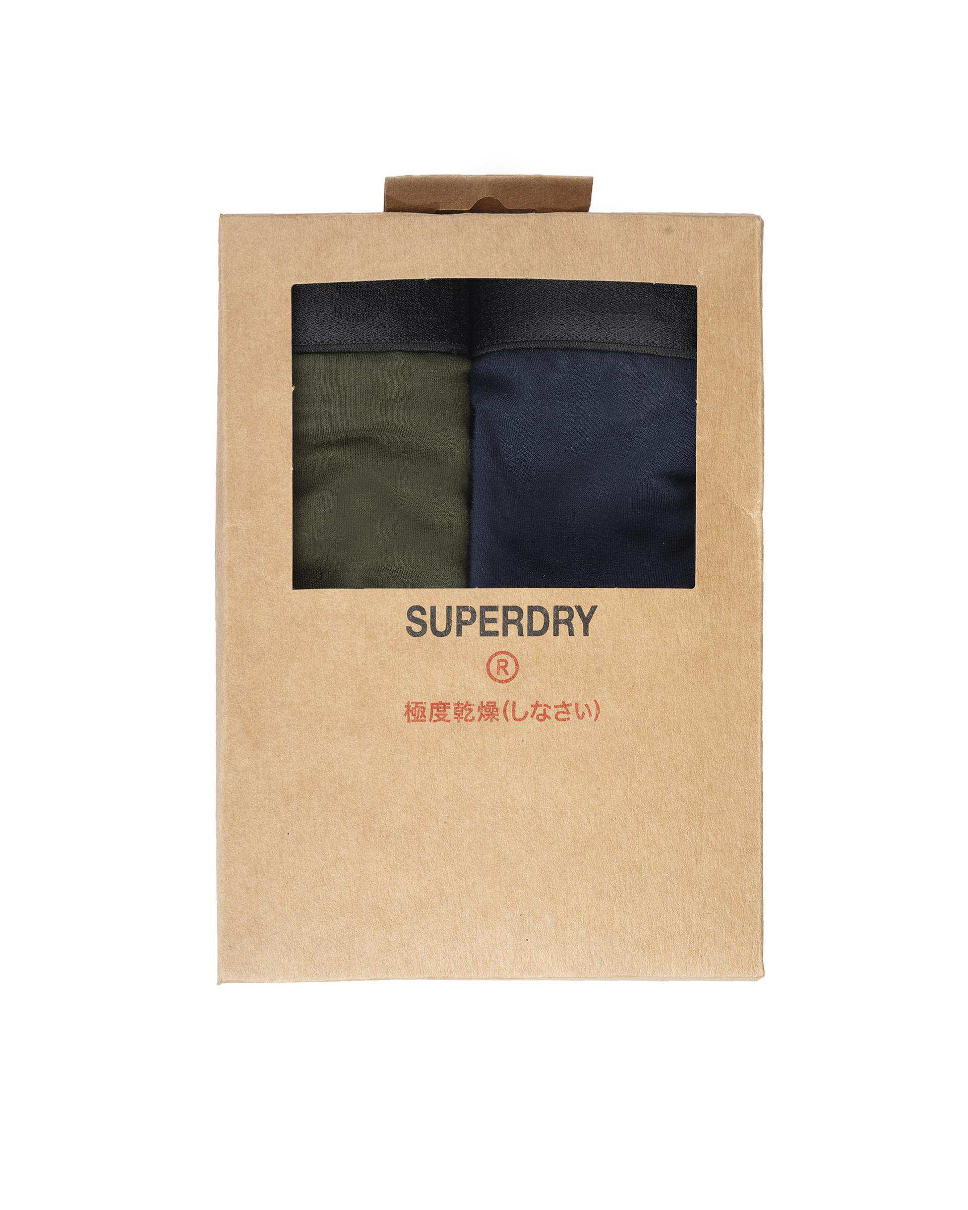 شورت اسلیپ مردانه سرمه ای سبز سوپردرای Superdry کد M22A41302X بسته 2 عددی