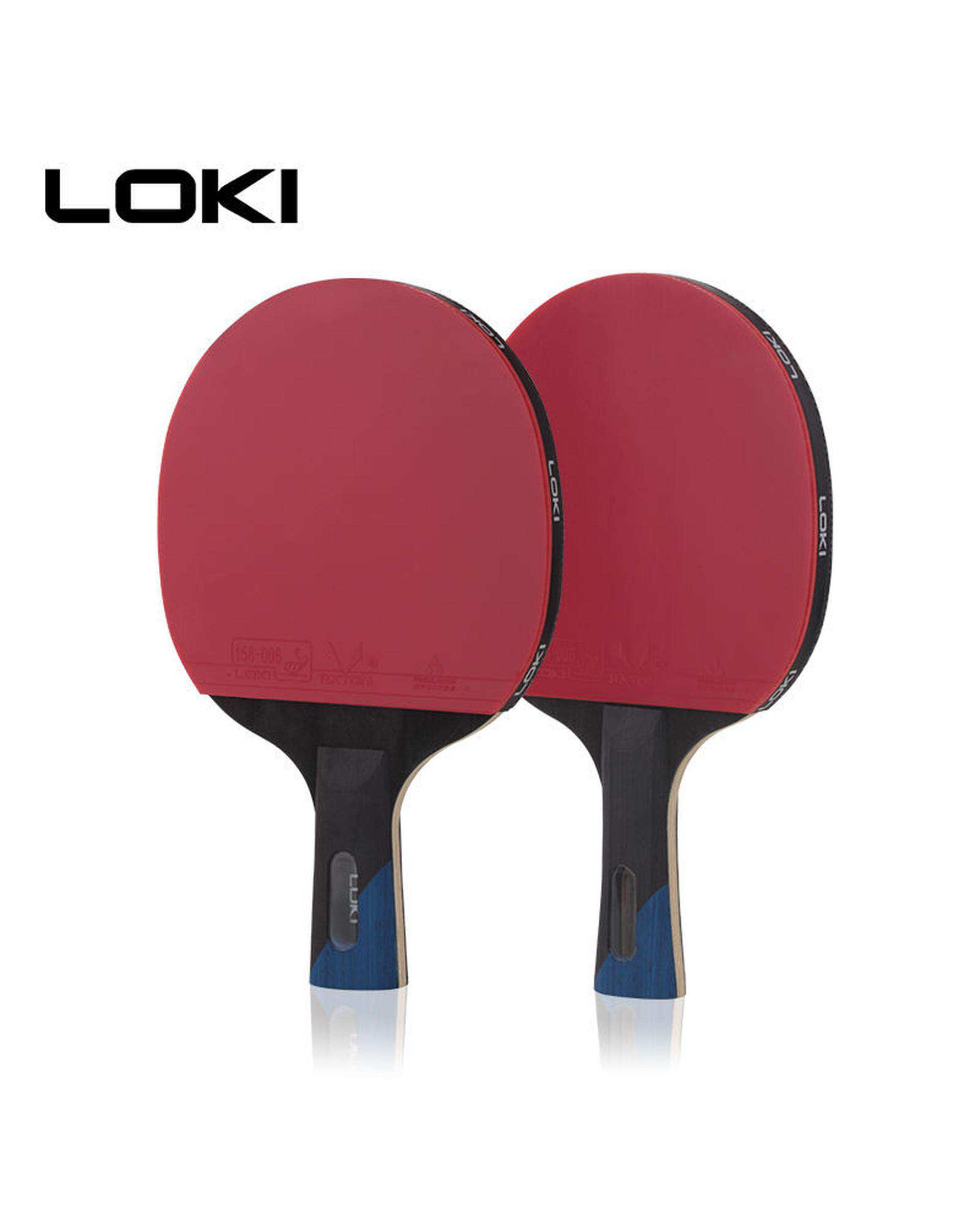راکت پینگ پنگ مشکی قرمز لوکی مدل 4 ستاره کربنی کد 7