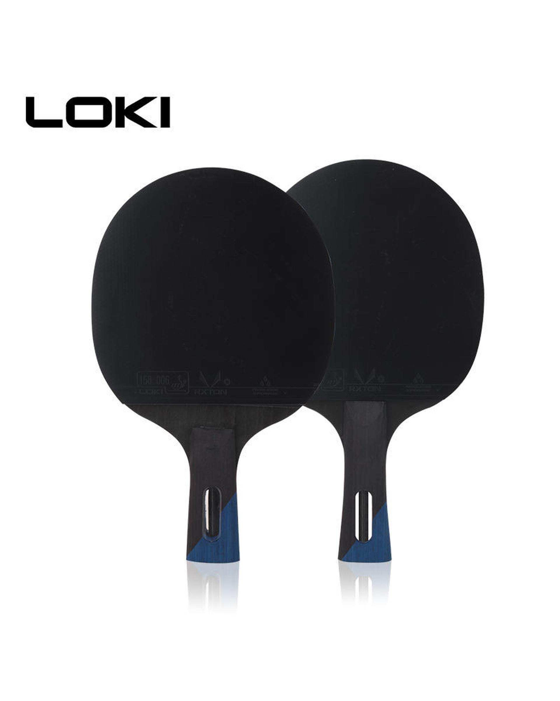 راکت پینگ پنگ مشکی قرمز لوکی مدل 4 ستاره کربنی کد 7