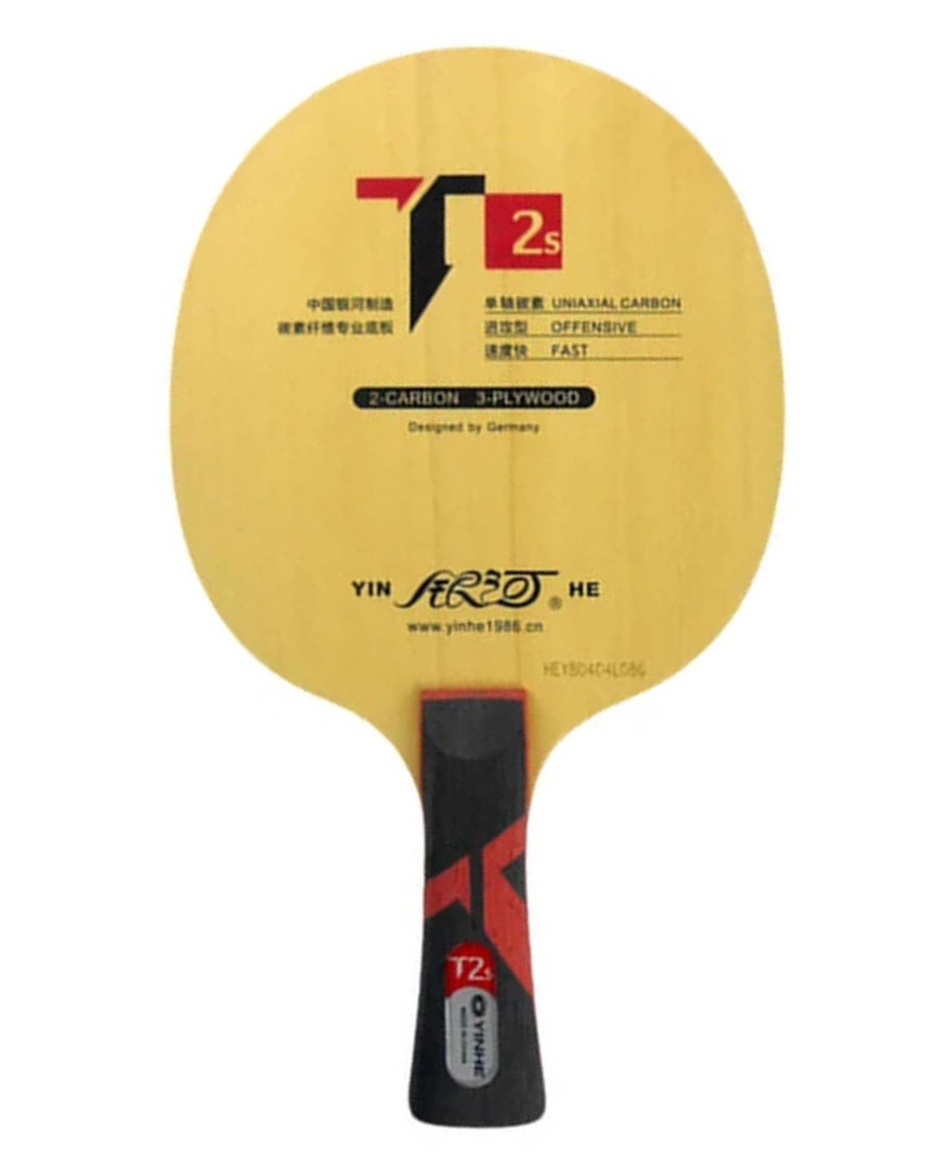 راکت پینگ پنگ کرم قرمز یینهه مدل T2 s