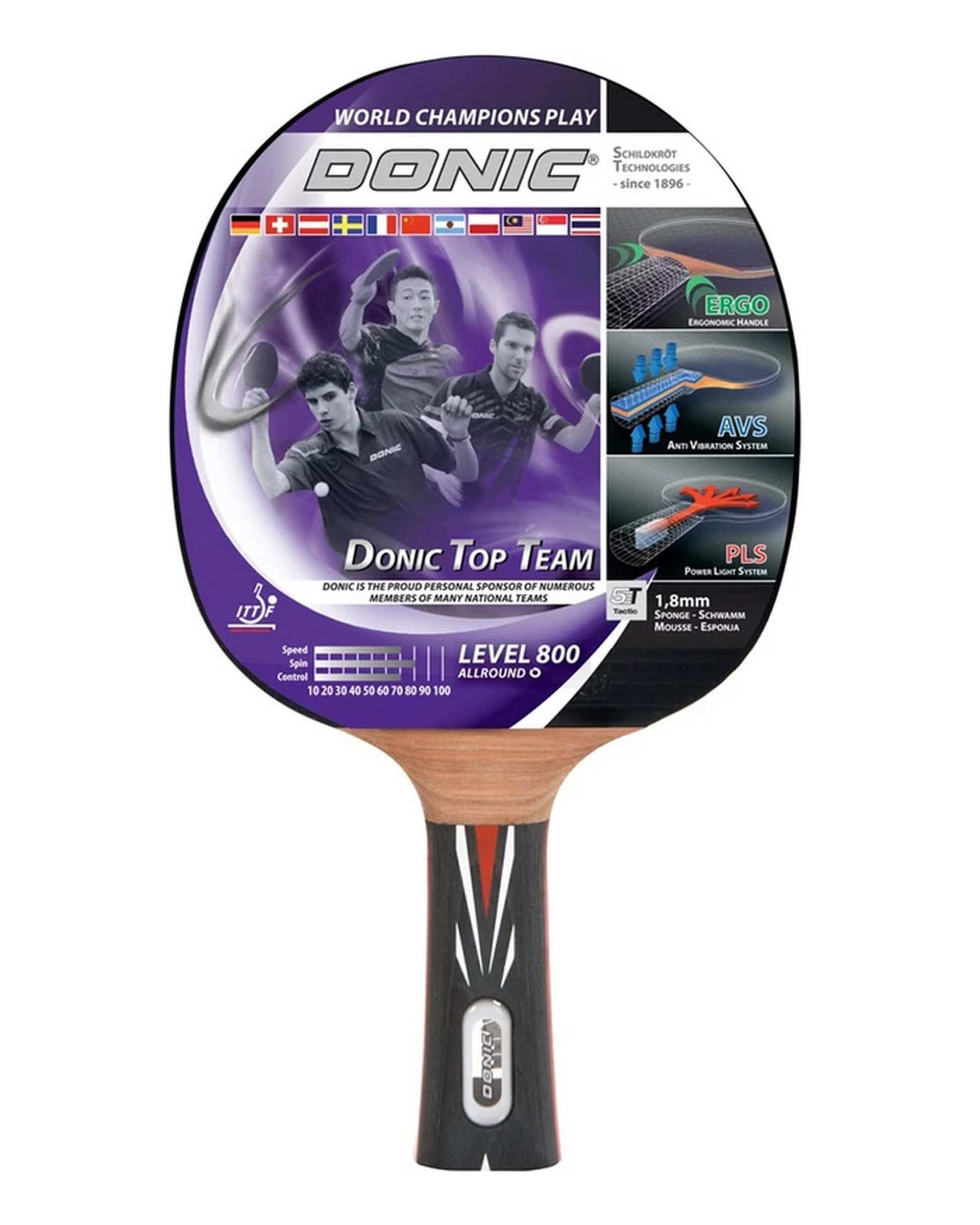 راکت پینگ پنگ مشکی دونیک شیلدکروت مدل Top Team Level 800