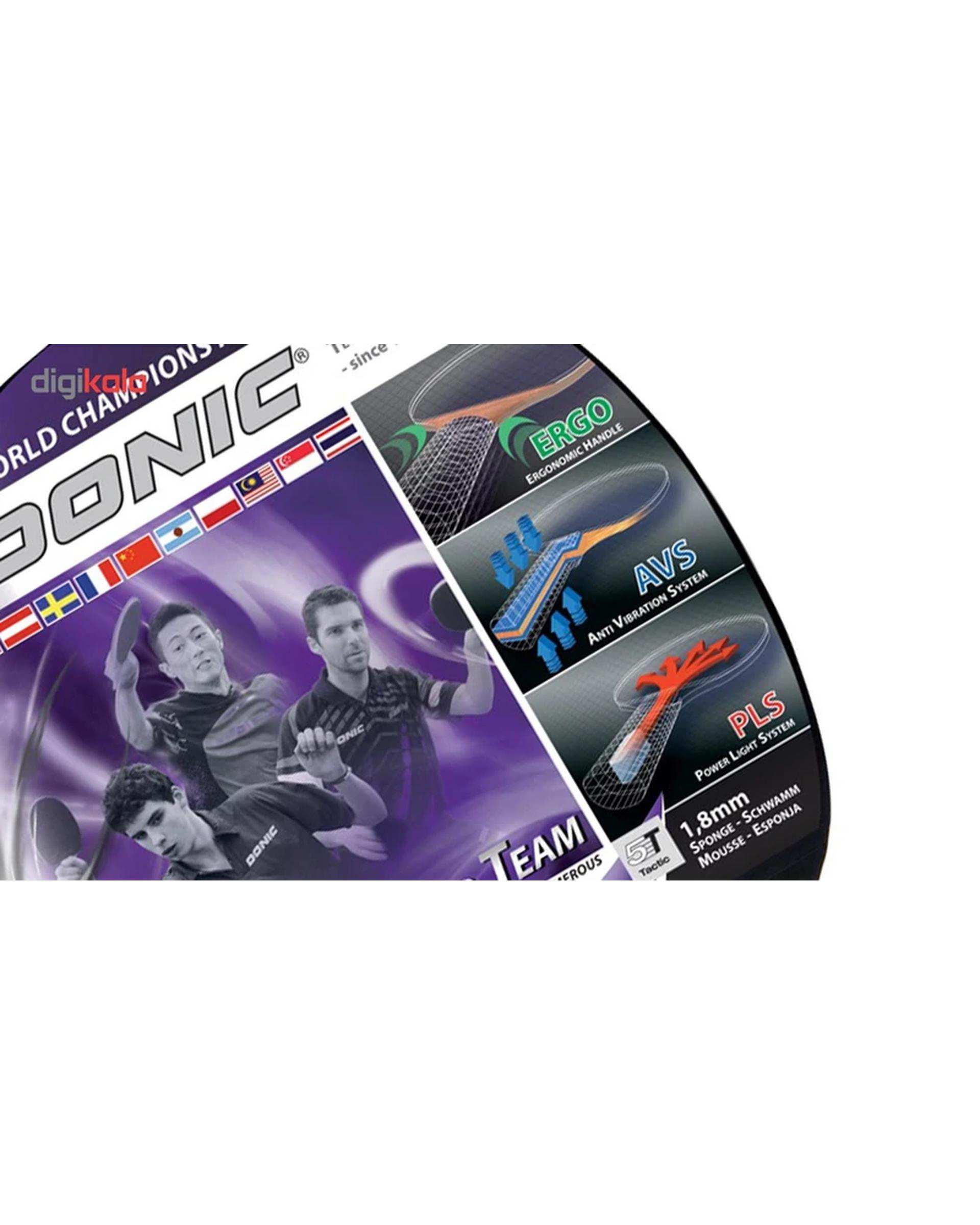 راکت پینگ پنگ مشکی دونیک شیلدکروت مدل Top Team Level 800