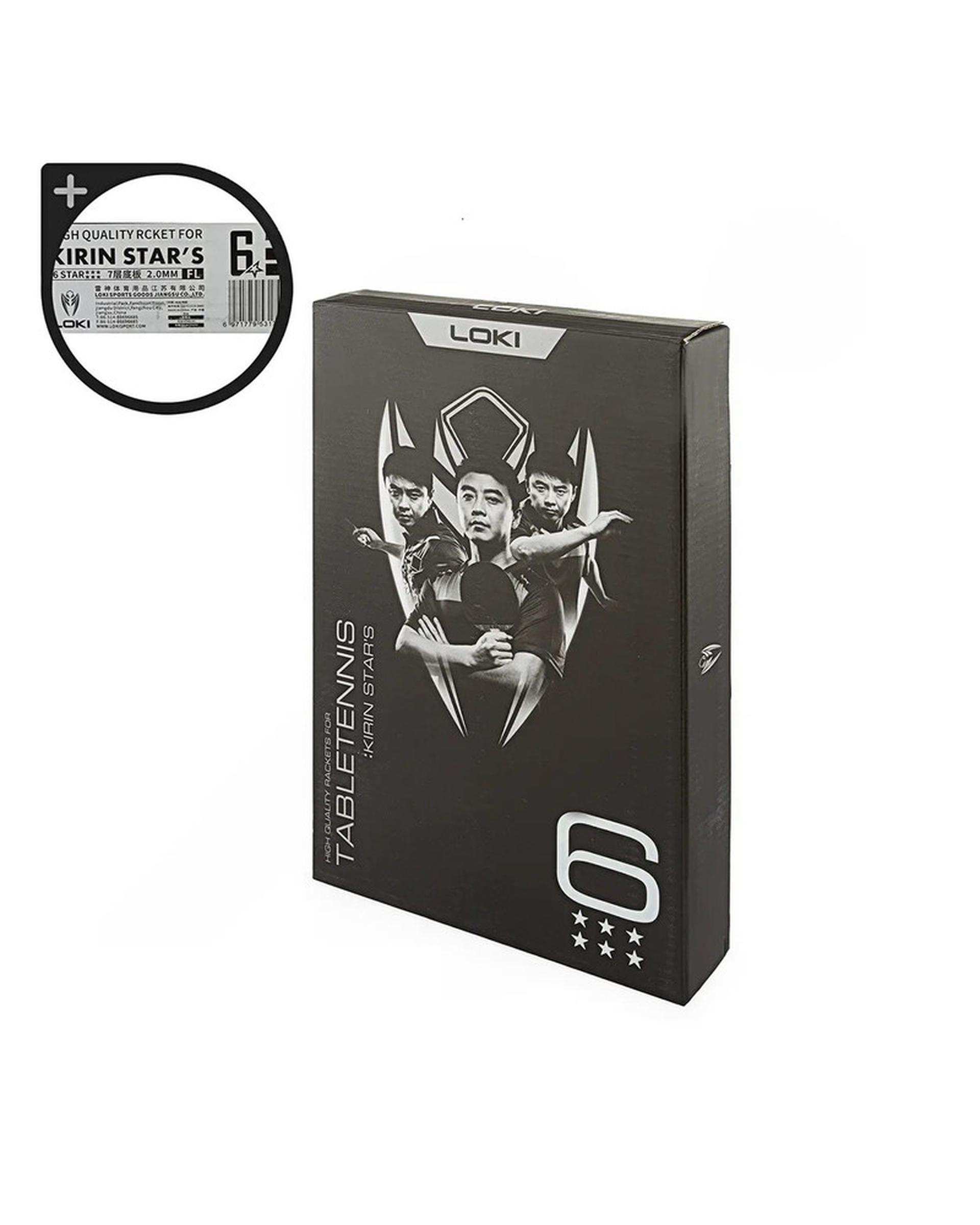 راکت پینگ پنگ قرمز لوکی مدل KIRIN 6STAR