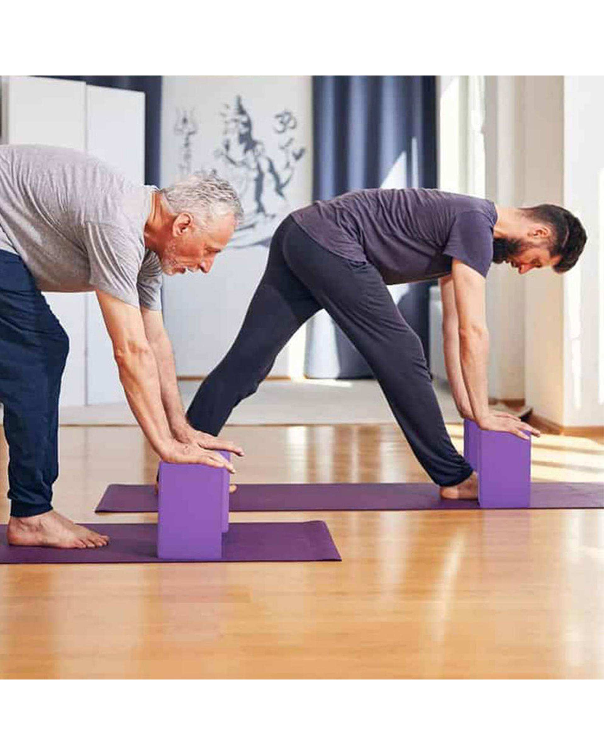 آجر یوگا صورتی فلورسنت مدل TPE بسته 2 عددی