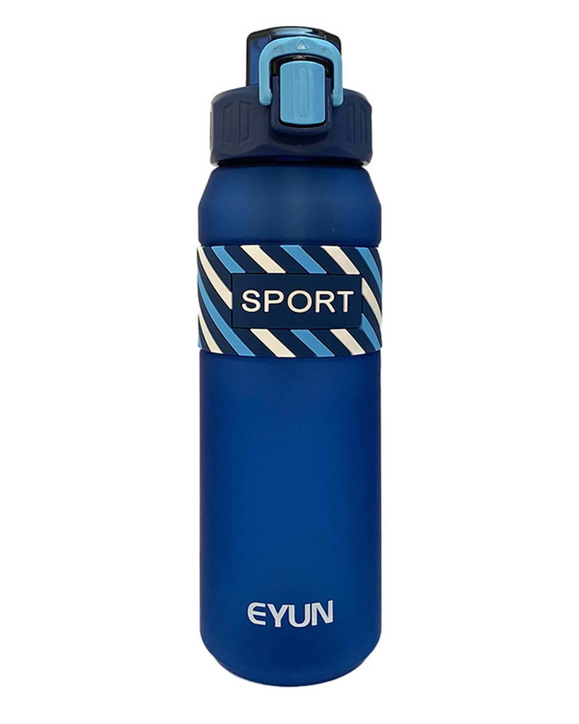 قمقمه ورزشی سرمه ای ایون مدل راه راه گنجایش 1 لیتر