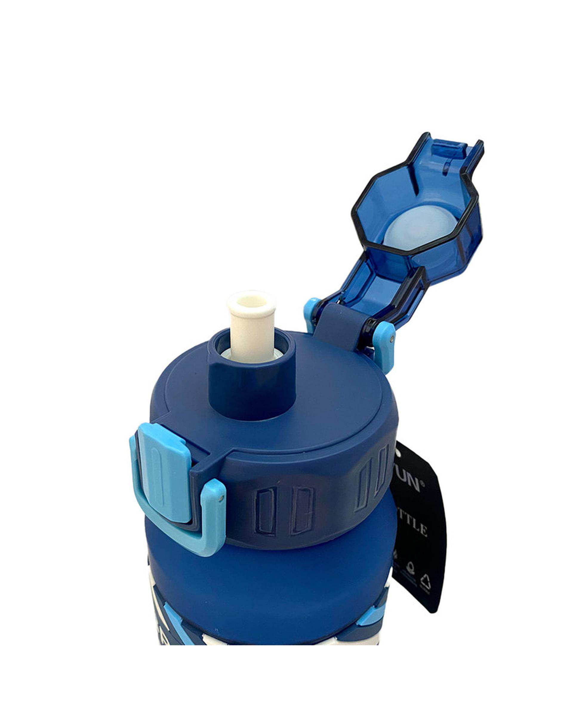 قمقمه ورزشی سرمه ای ایون مدل راه راه گنجایش 1 لیتر