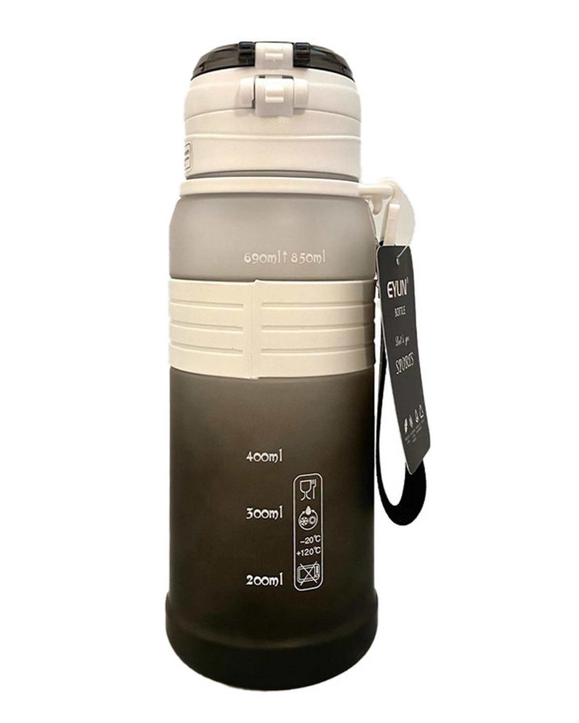 قمقمه ورزشی خاکستری ایون مدل پاور دار اسپرت گنجایش 0.7 لیتر کد 2025