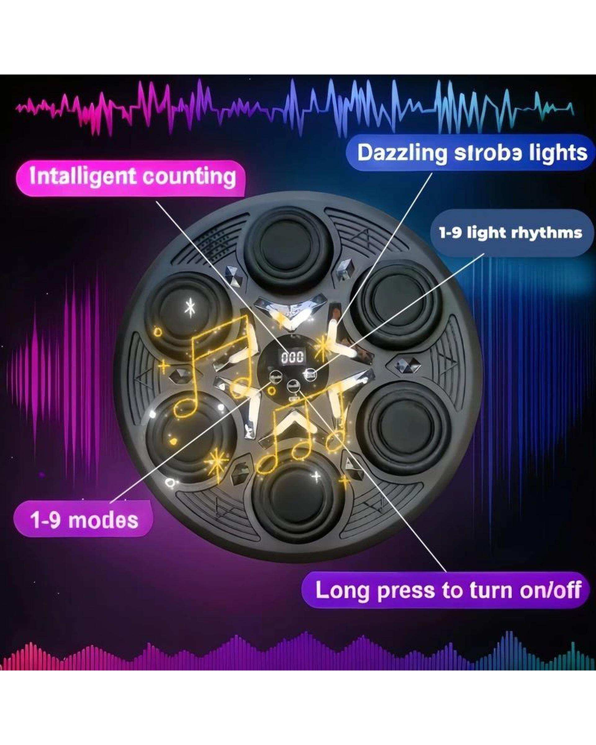 کیسه بوکس هوشمند دیواری موزیکال مشکی کد Intelligent in25